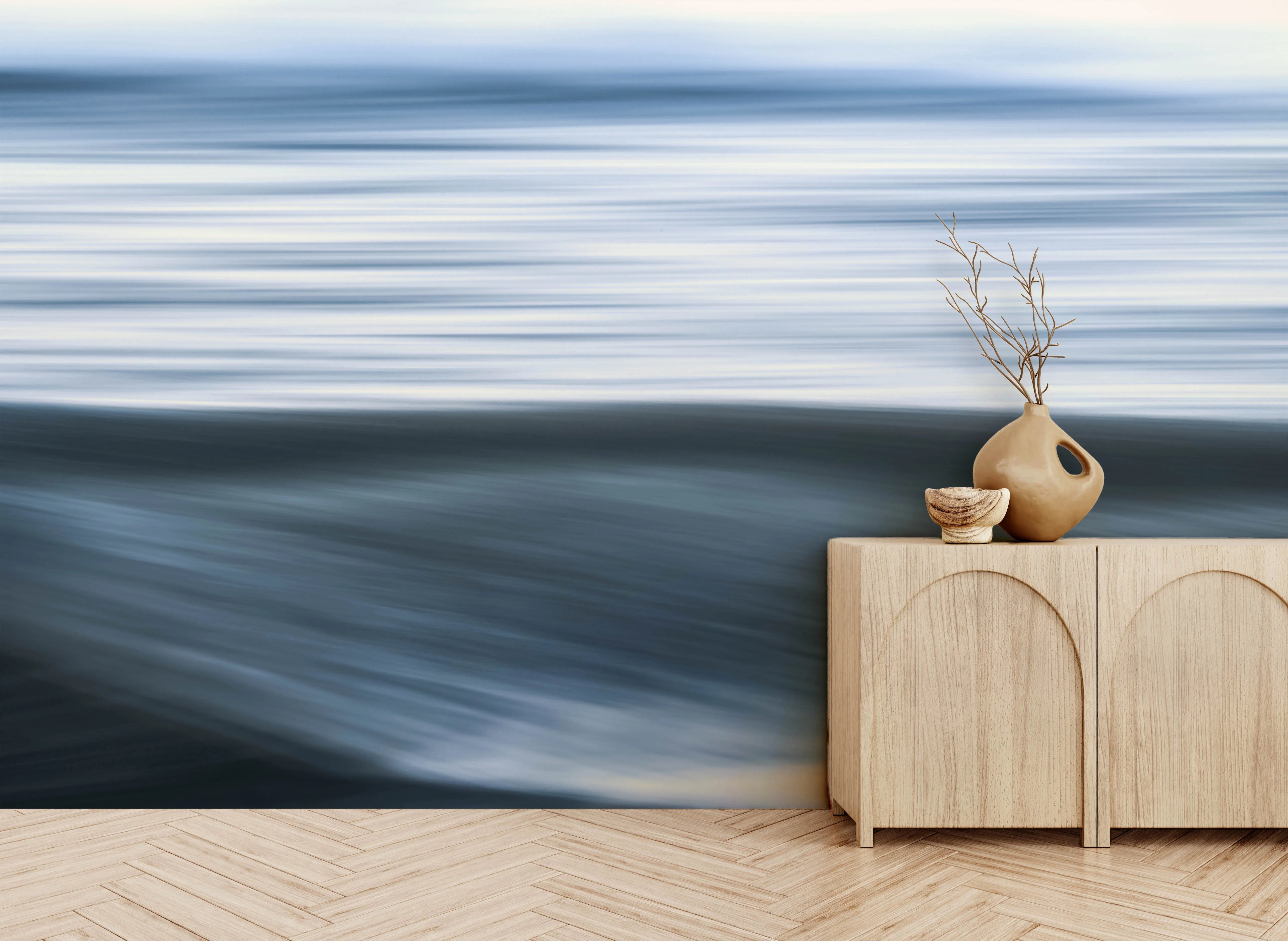 Blurred Waves Photo Mural Wallpaper from Olive et Oriel where you can shop wallpaper and artworks online