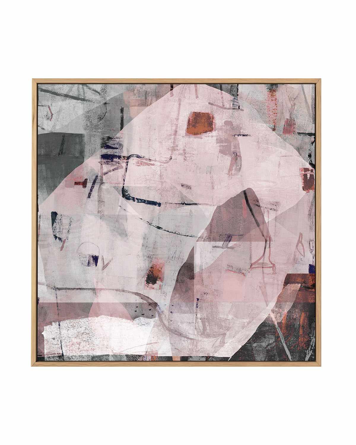 Blush Haze by Antonia Tzenova | Framed Canvas Art Print