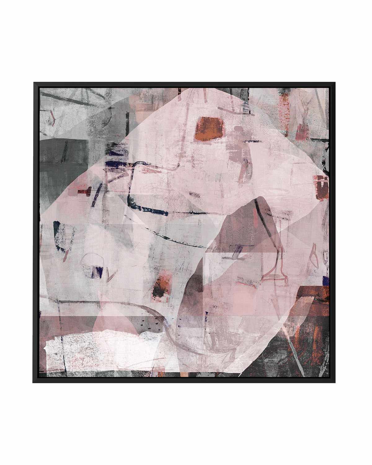 Blush Haze by Antonia Tzenova | Framed Canvas Art Print