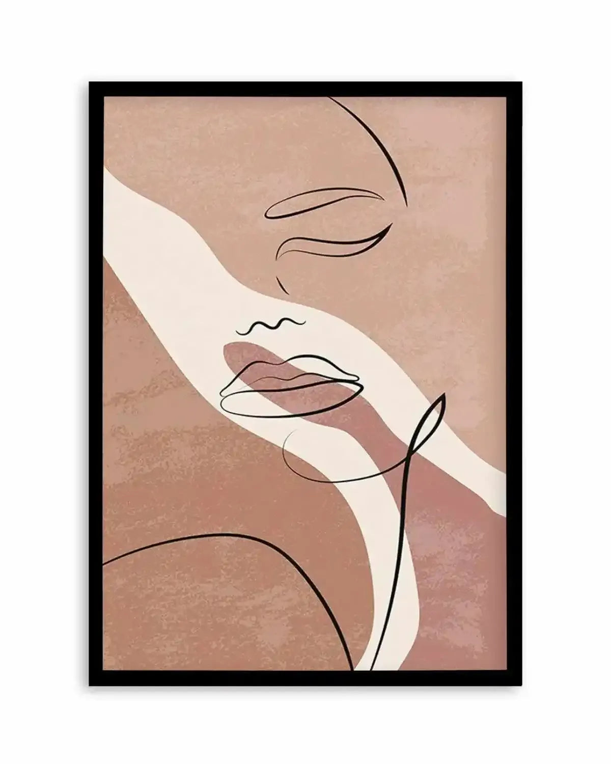 Blush Line Faces I Art Print from Olive et Oriel where you can shop wallpaper and artworks online