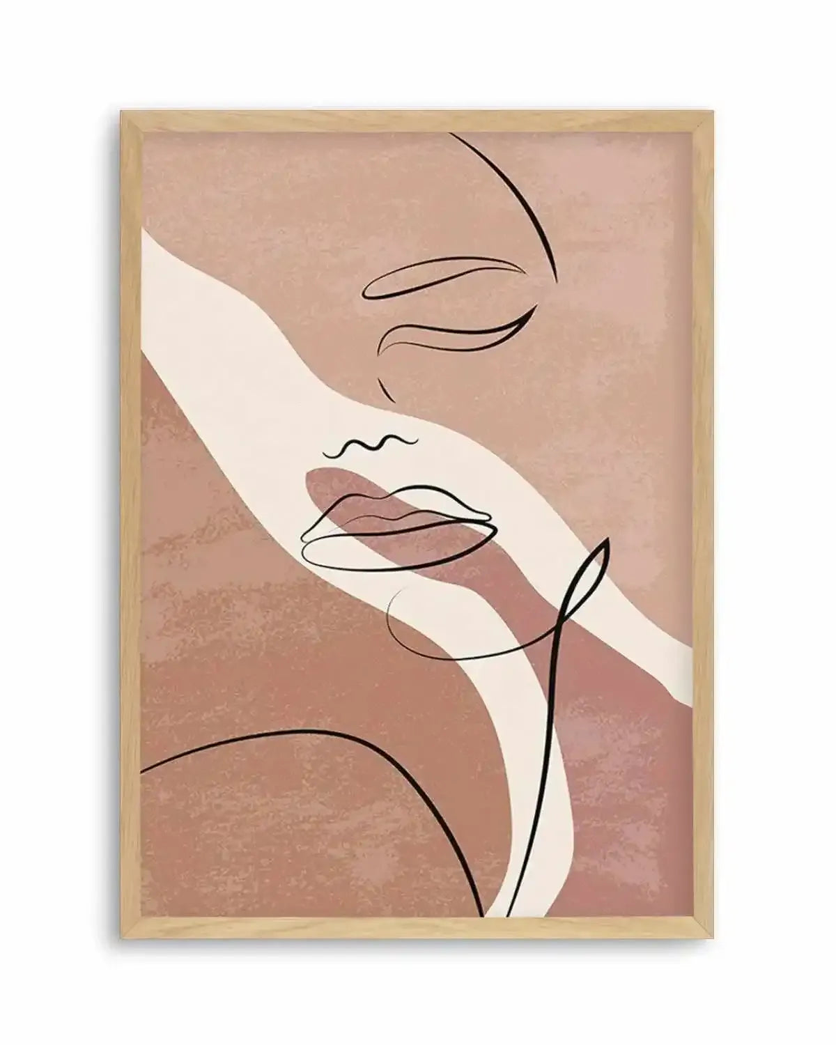 Blush Line Faces I Art Print from Olive et Oriel where you can shop wallpaper and artworks online