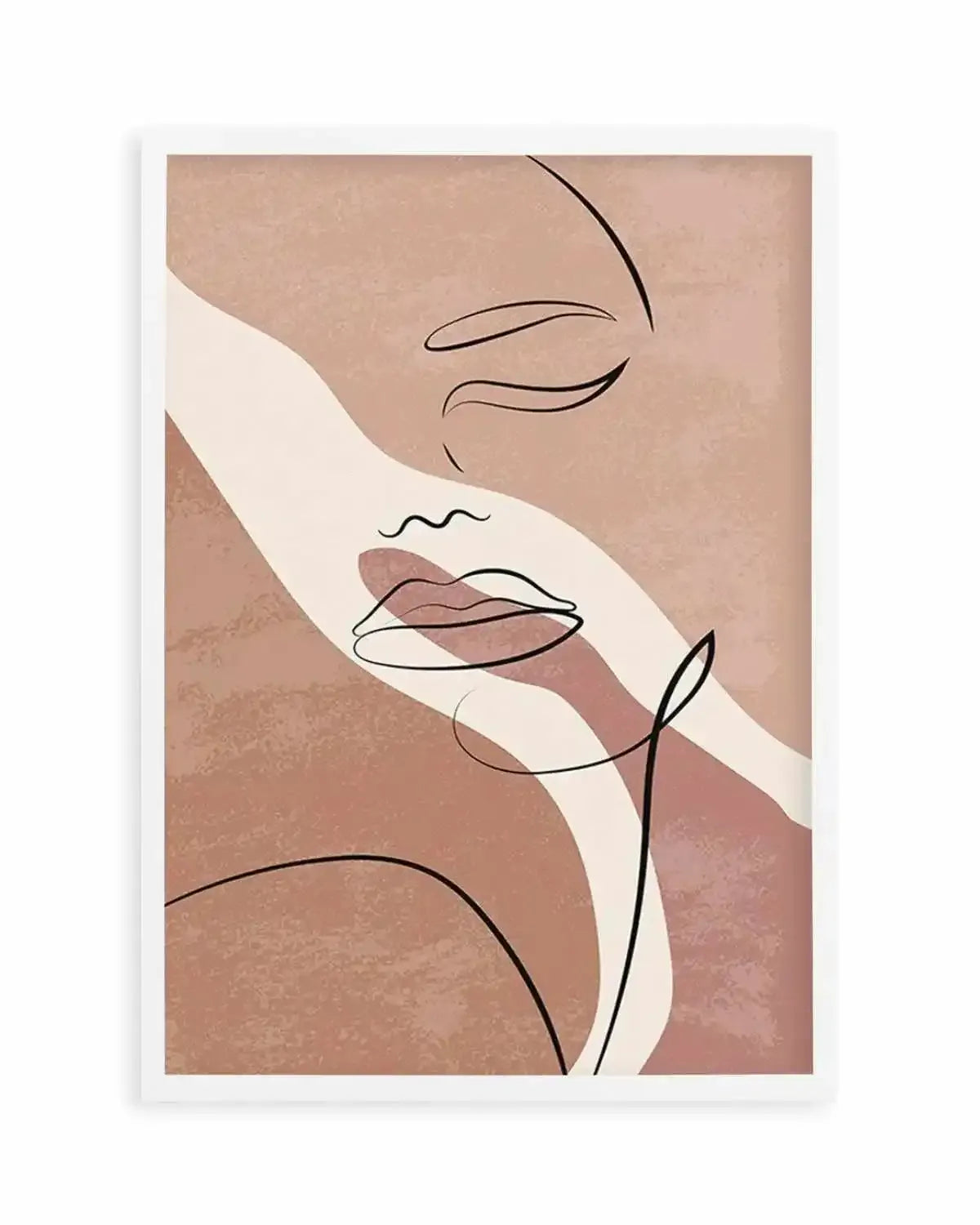 Blush Line Faces I Art Print from Olive et Oriel where you can shop wallpaper and artworks online