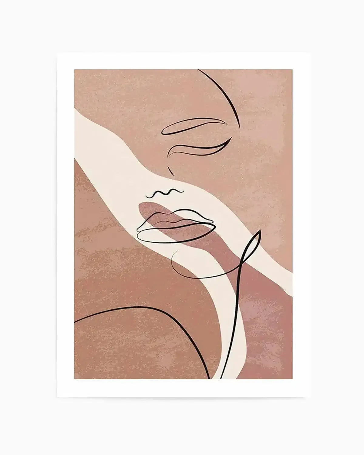 Blush Line Faces I Art Print from Olive et Oriel where you can shop wallpaper and artworks online