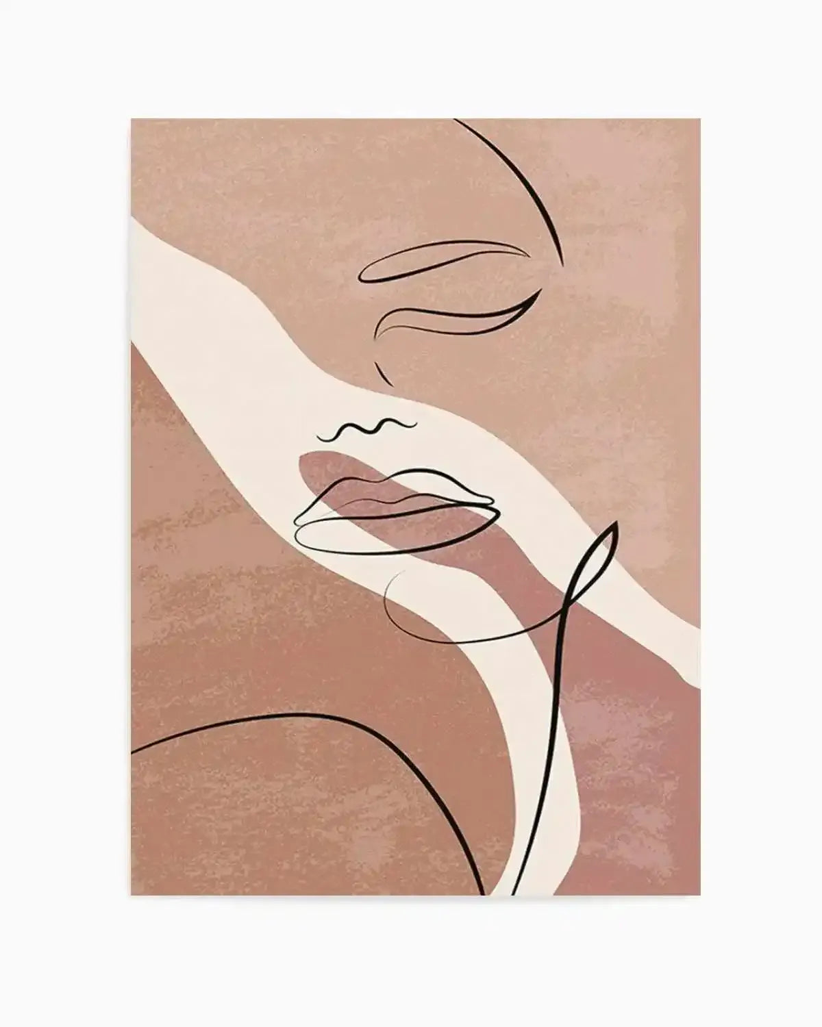 Blush Line Faces I Art Print from Olive et Oriel where you can shop wallpaper and artworks online