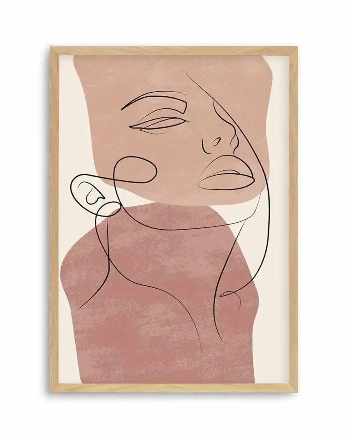 Blush Line Faces II Art Print from Olive et Oriel where you can shop wallpaper and artworks online