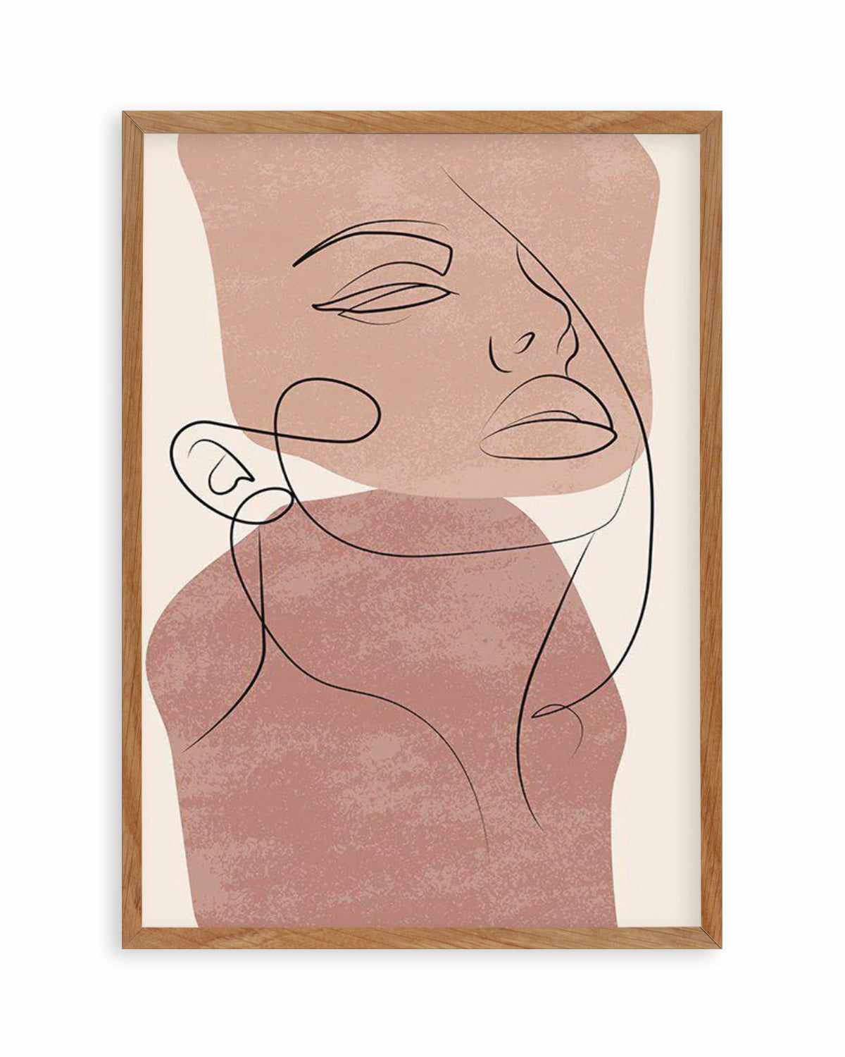 Blush Line Faces II Art Print