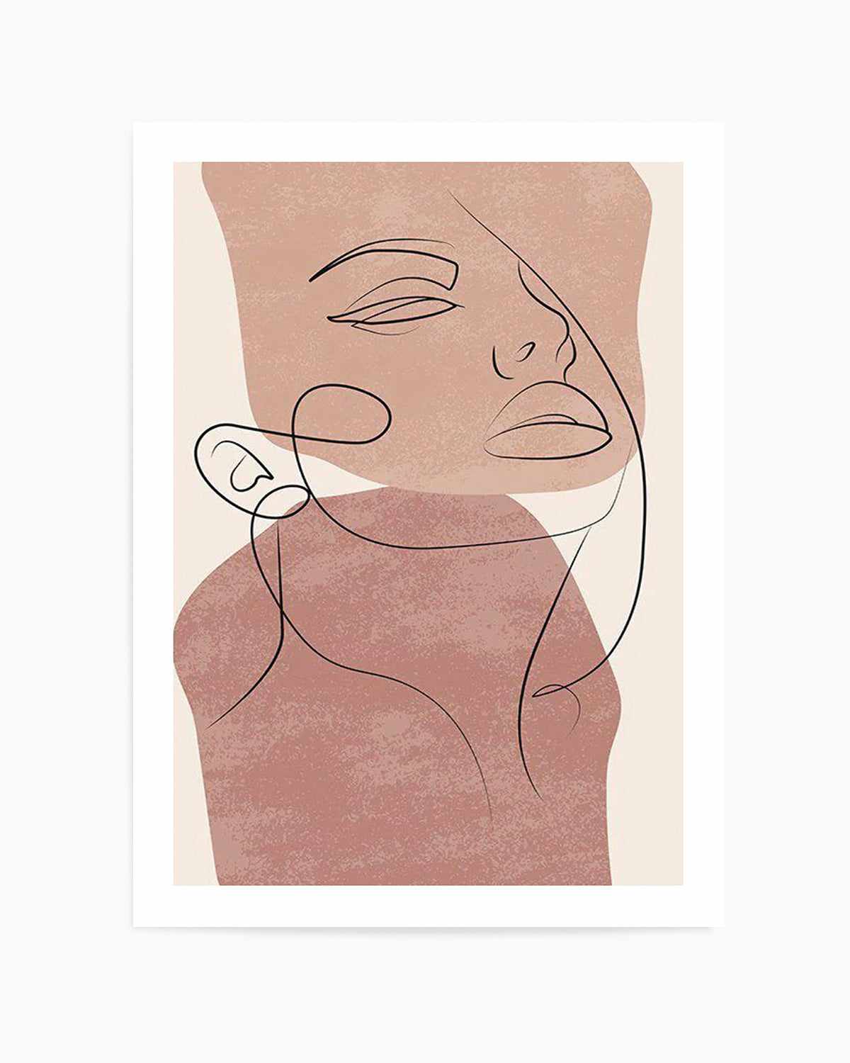 Blush Line Faces II Art Print