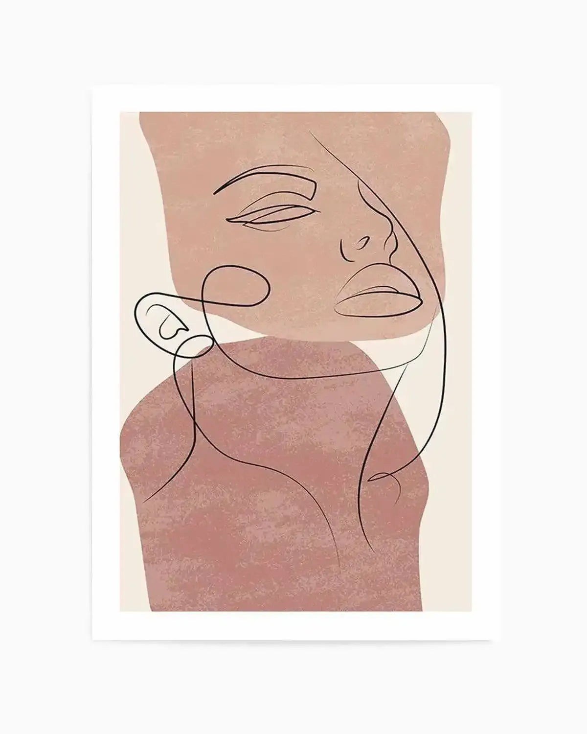 Blush Line Faces II Art Print from Olive et Oriel where you can shop wallpaper and artworks online