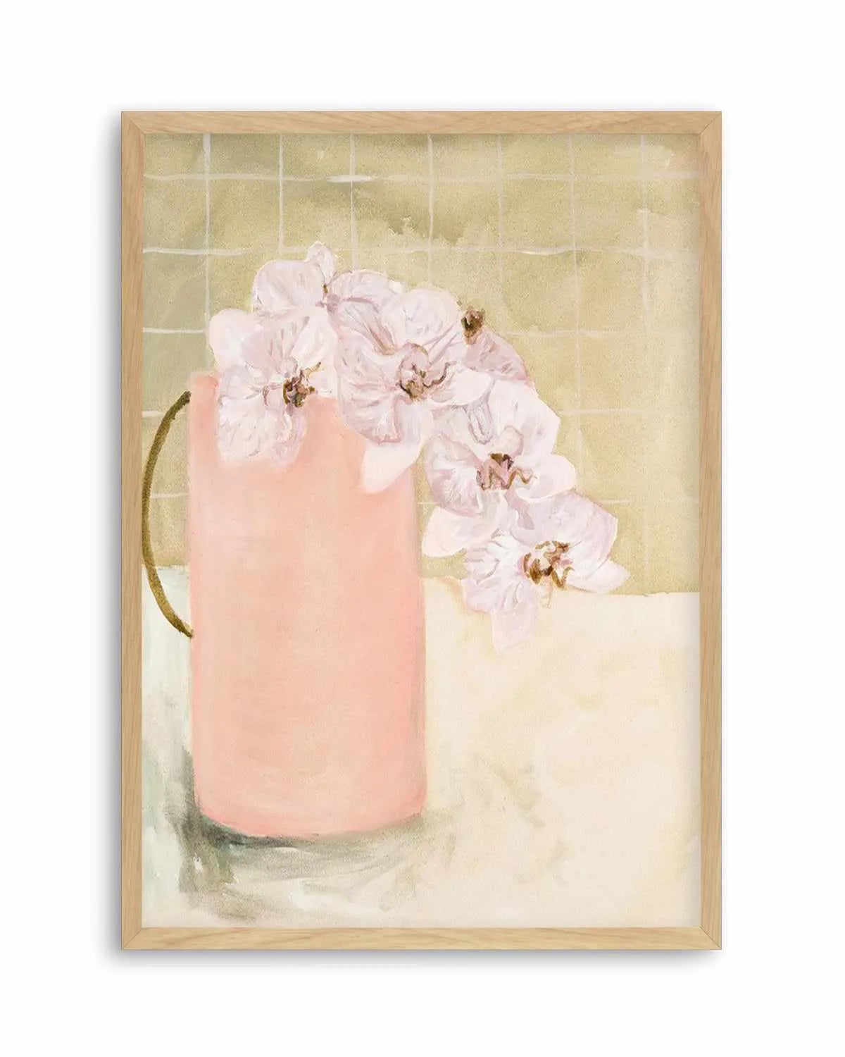 Blush Vase by Natalie Jane Art Print from Olive et Oriel where you can shop wallpaper and artworks online