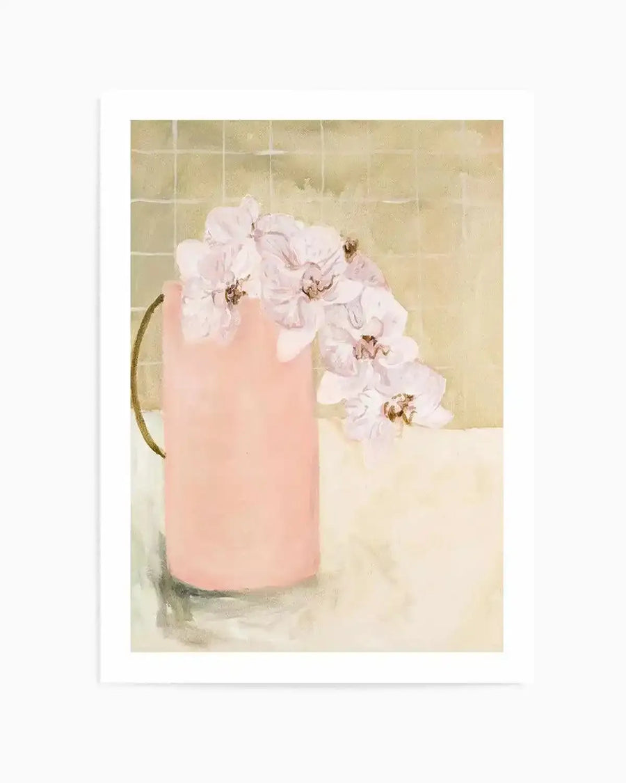 Blush Vase by Natalie Jane Art Print from Olive et Oriel where you can shop wallpaper and artworks online
