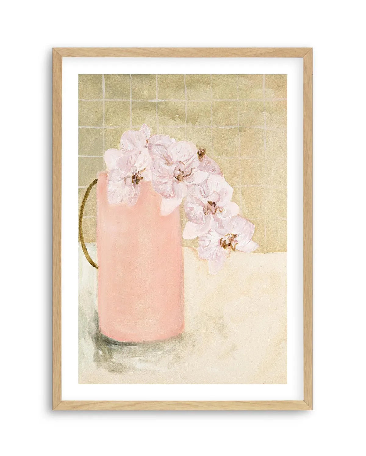 Blush Vase by Natalie Jane Art Print from Olive et Oriel where you can shop wallpaper and artworks online