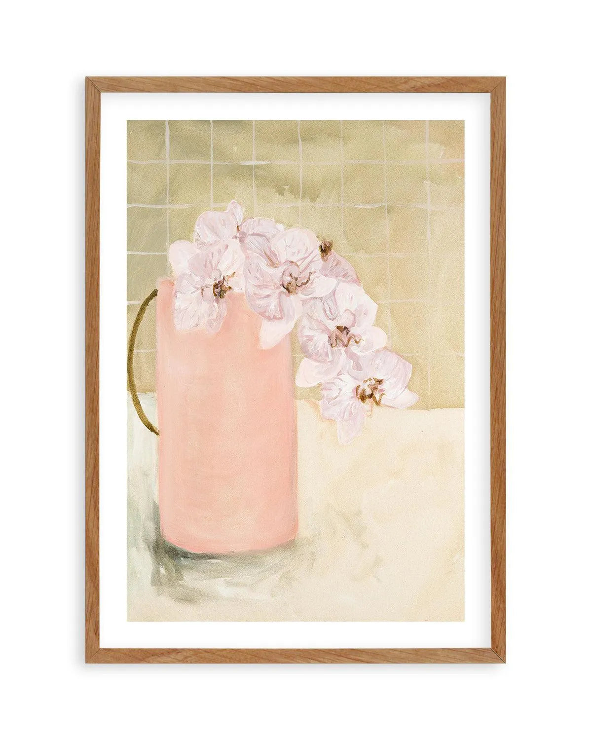 Blush Vase by Natalie Jane Art Print from Olive et Oriel where you can shop wallpaper and artworks online