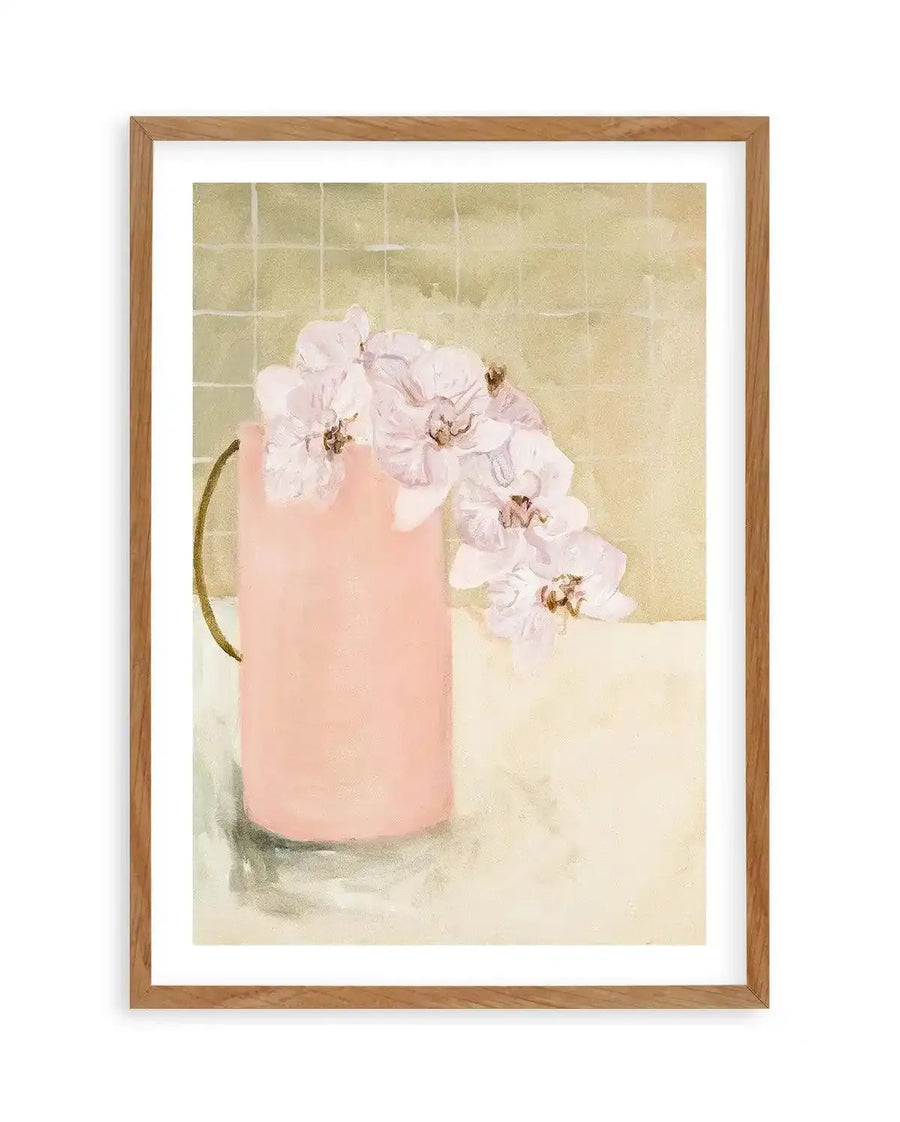 Blush Vase by Natalie Jane Art Print from Olive et Oriel where you can shop wallpaper and artworks online