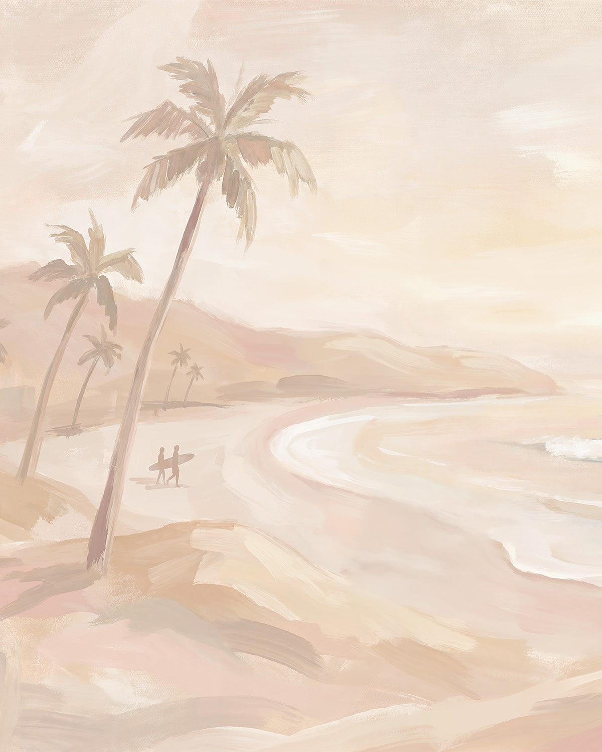 Blush Bay Wallpaper Mural from Olive et Oriel where you can shop wallpaper and artworks online