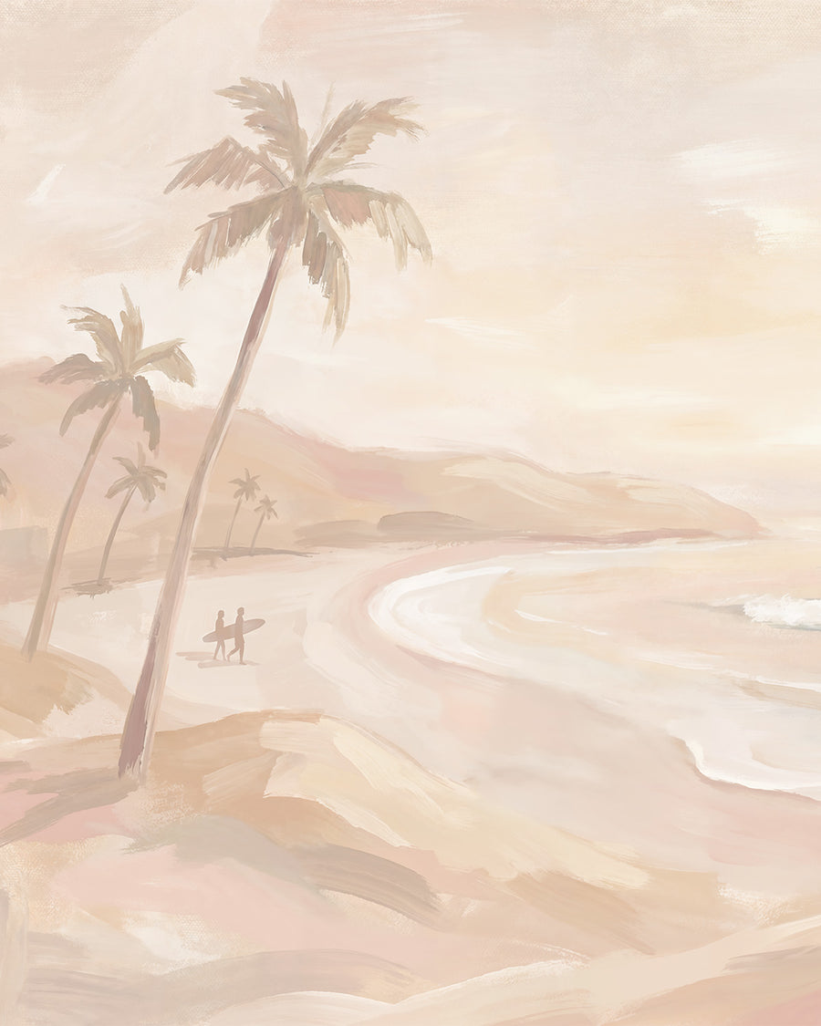 Blush Bay Wallpaper Mural from Olive et Oriel where you can shop wallpaper and artworks online