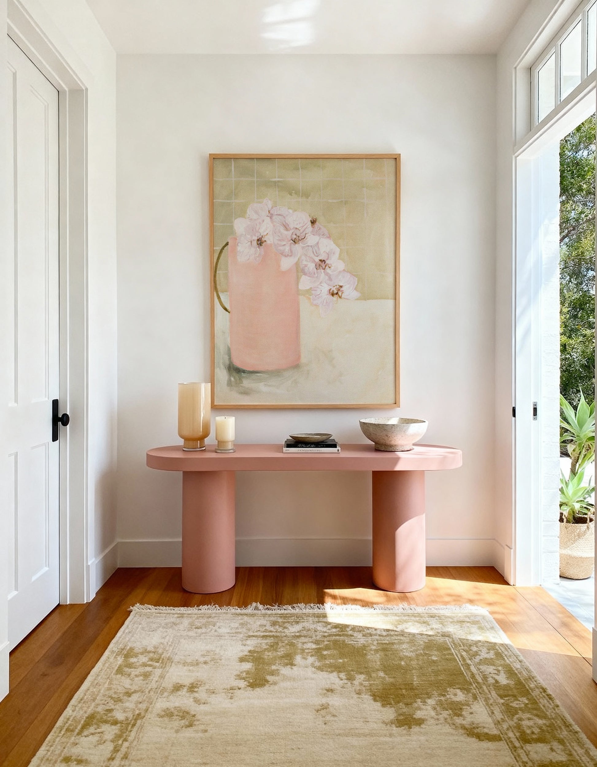 Blush Vase by Natalie Jane Art Print from Olive et Oriel where you can shop wallpaper and artworks online