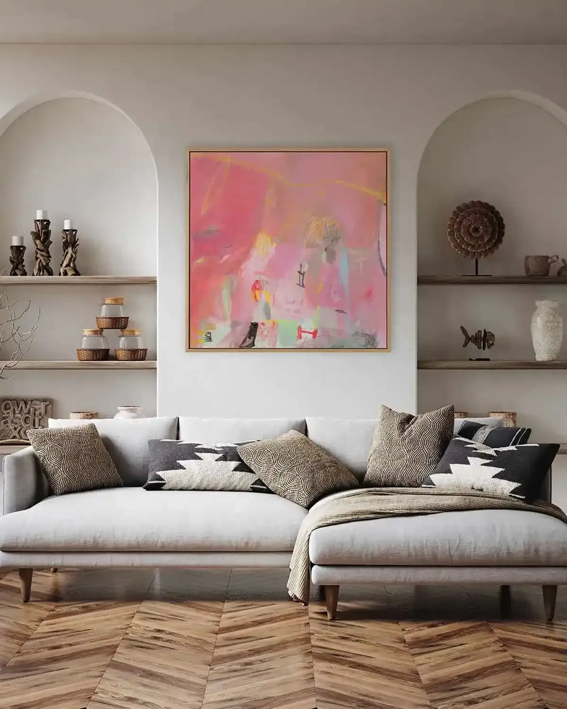 Blushed by Antonia Tzenova | Framed Canvas Art Print from Olive et Oriel where you can shop wallpaper and artworks online