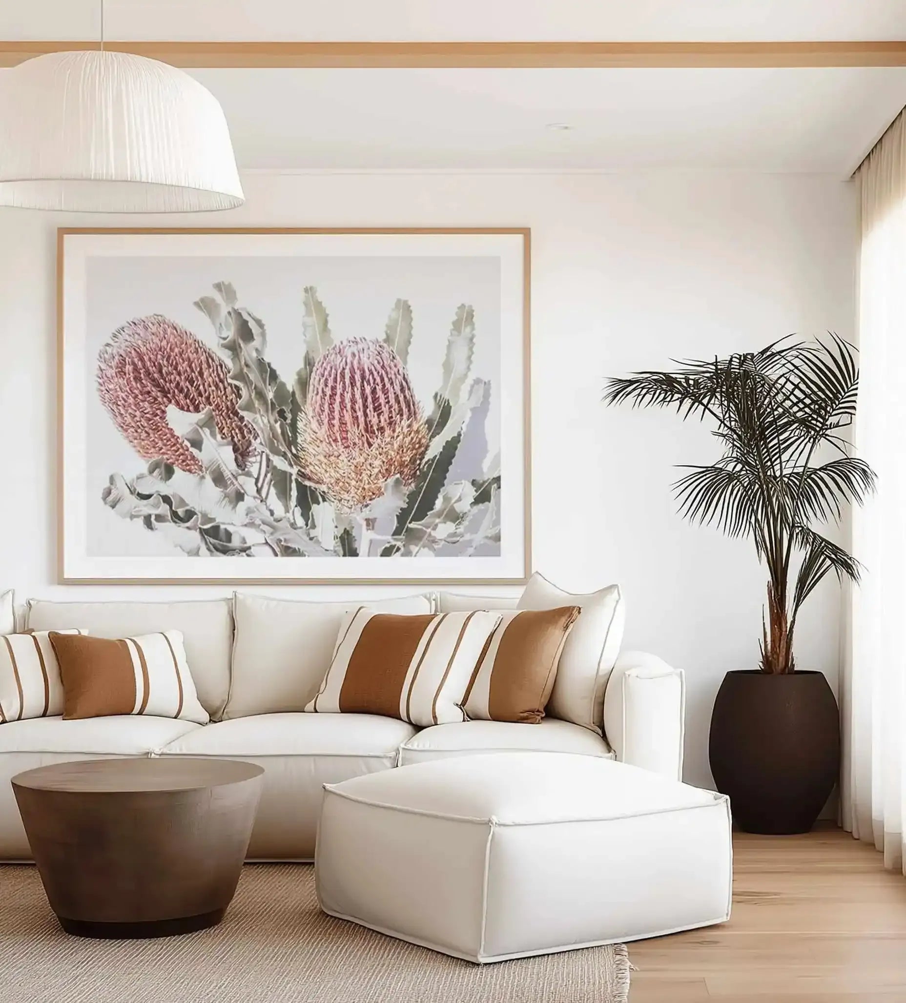 Blushing Banksia | LS Art Print from Olive et Oriel where you can shop wallpaper and artworks online