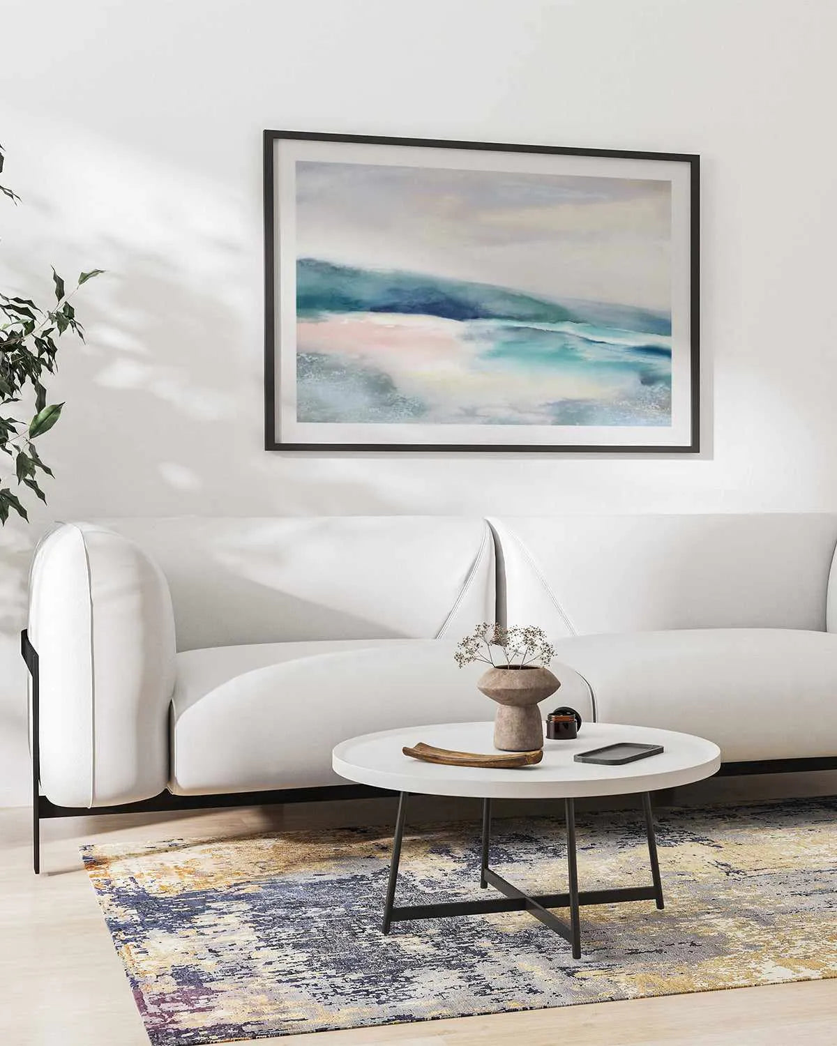 Blushing Blue Landscape Art Print from Olive et Oriel where you can shop wallpaper and artworks online