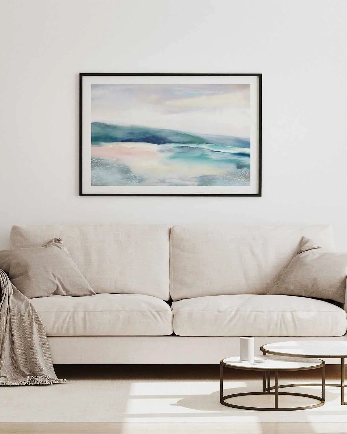 Blushing Blue Landscape Art Print from Olive et Oriel where you can shop wallpaper and artworks online
