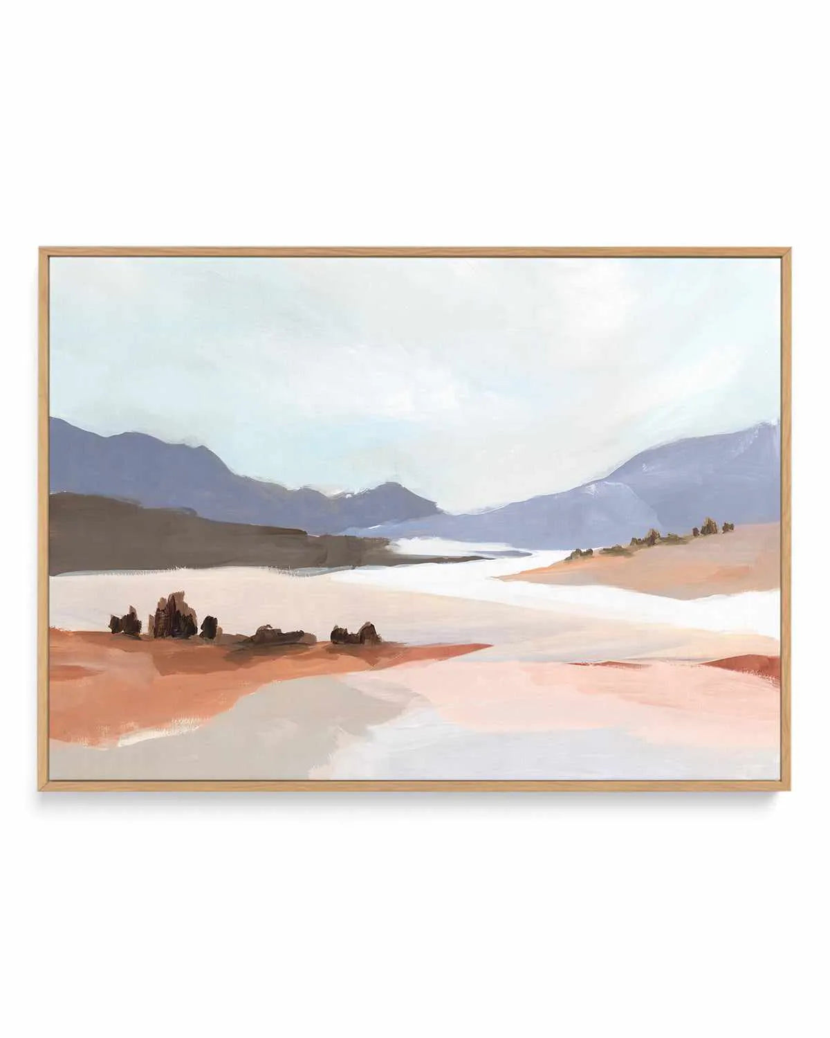 Blushing Land | Framed Canvas Art Print from Olive et Oriel where you can shop wallpaper and artworks online