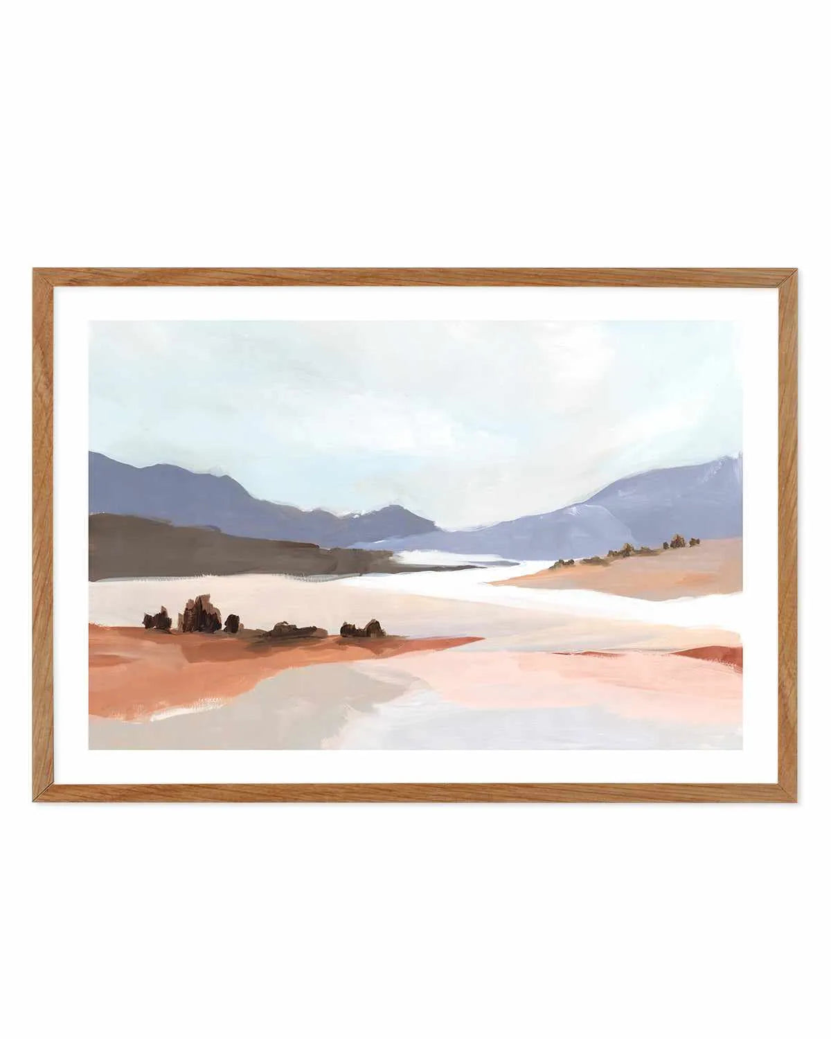 Blushing Land Art Print from Olive et Oriel where you can shop wallpaper and artworks online