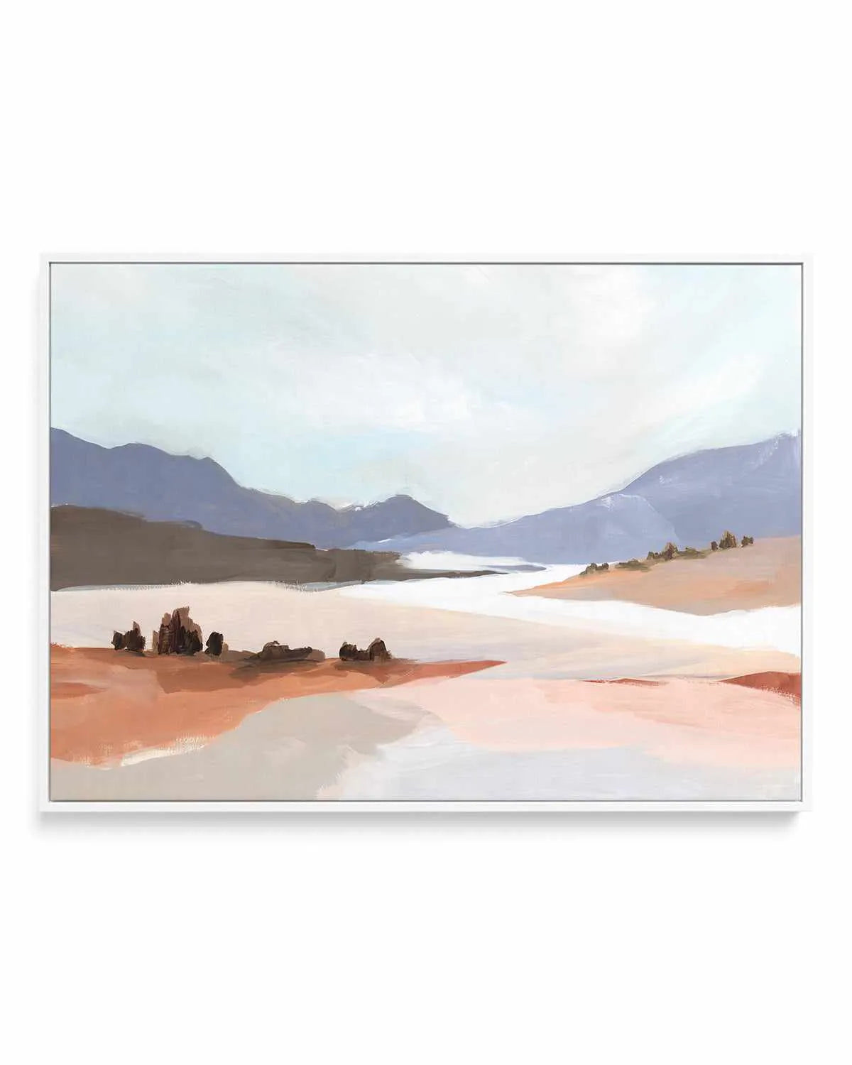 Blushing Land | Framed Canvas Art Print from Olive et Oriel where you can shop wallpaper and artworks online