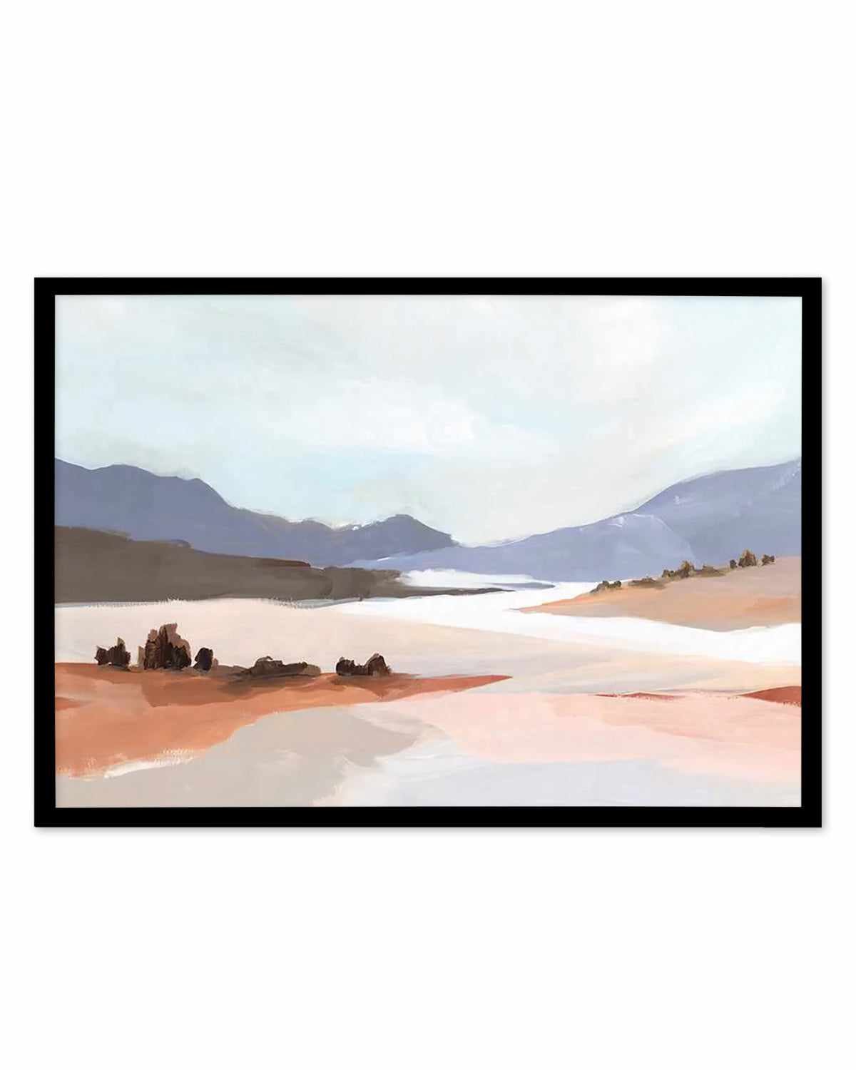 Blushing Land Art Print