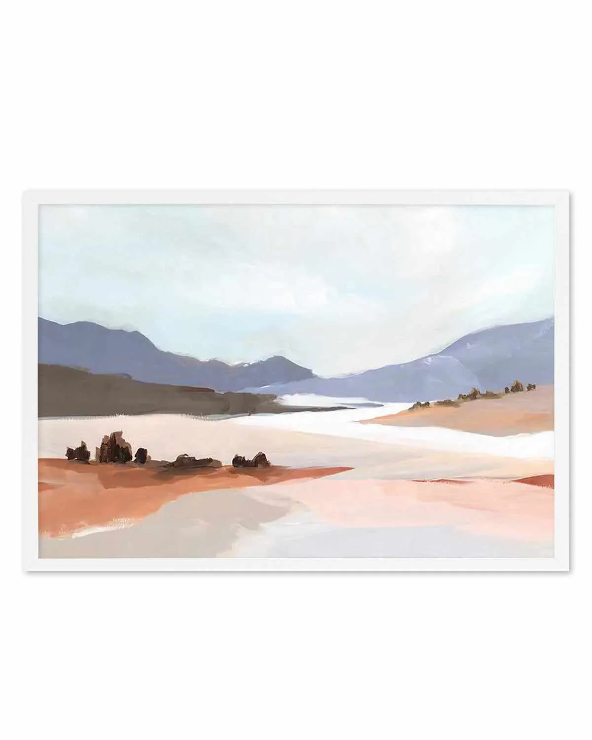Blushing Land Art Print from Olive et Oriel where you can shop wallpaper and artworks online