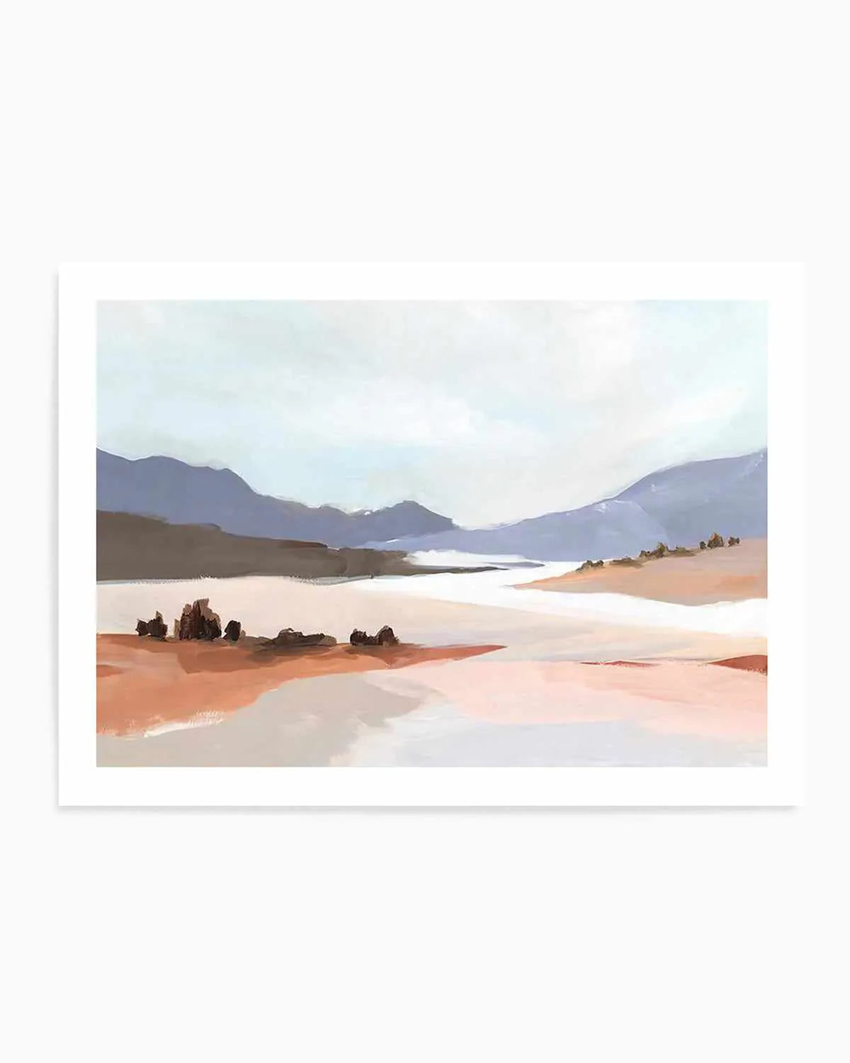 Blushing Land Art Print from Olive et Oriel where you can shop wallpaper and artworks online