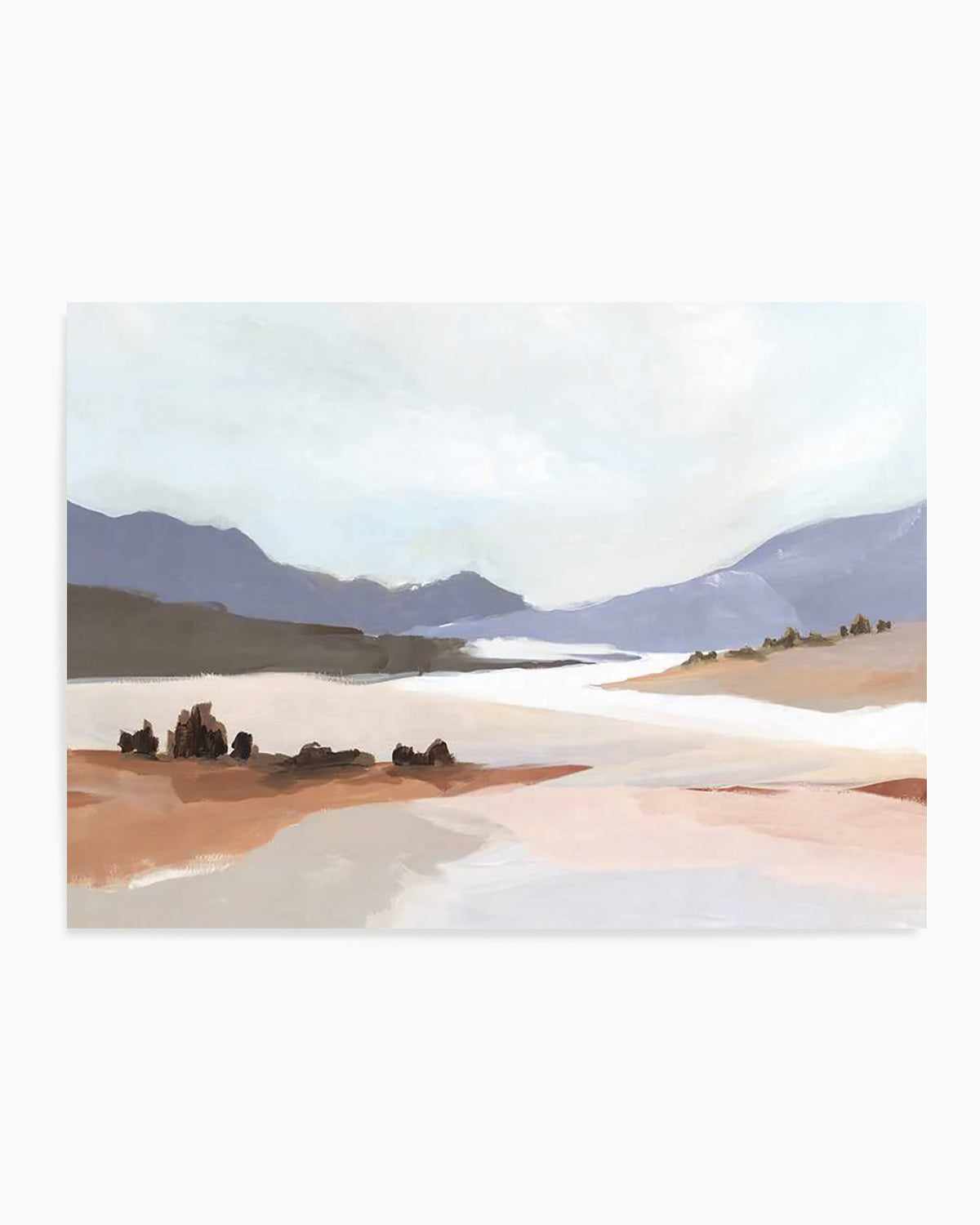 Blushing Land Art Print