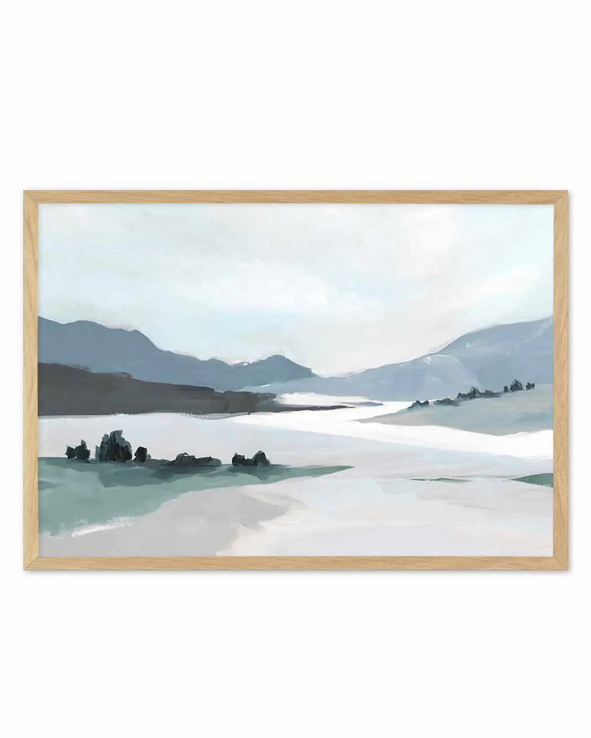 Blushing Land Blue Version Art Print from Olive et Oriel where you can shop wallpaper and artworks online