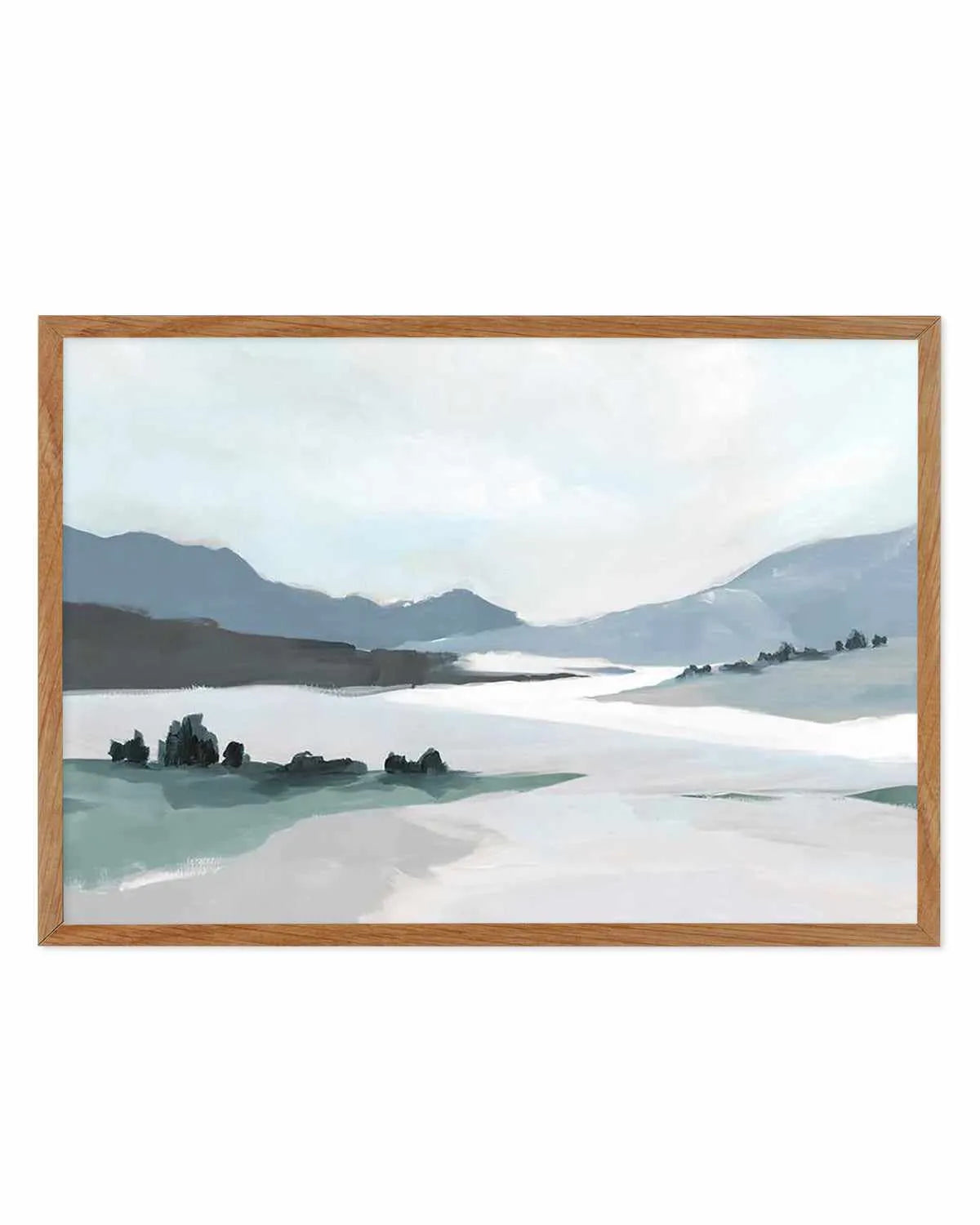 Blushing Land Blue Version Art Print from Olive et Oriel where you can shop wallpaper and artworks online