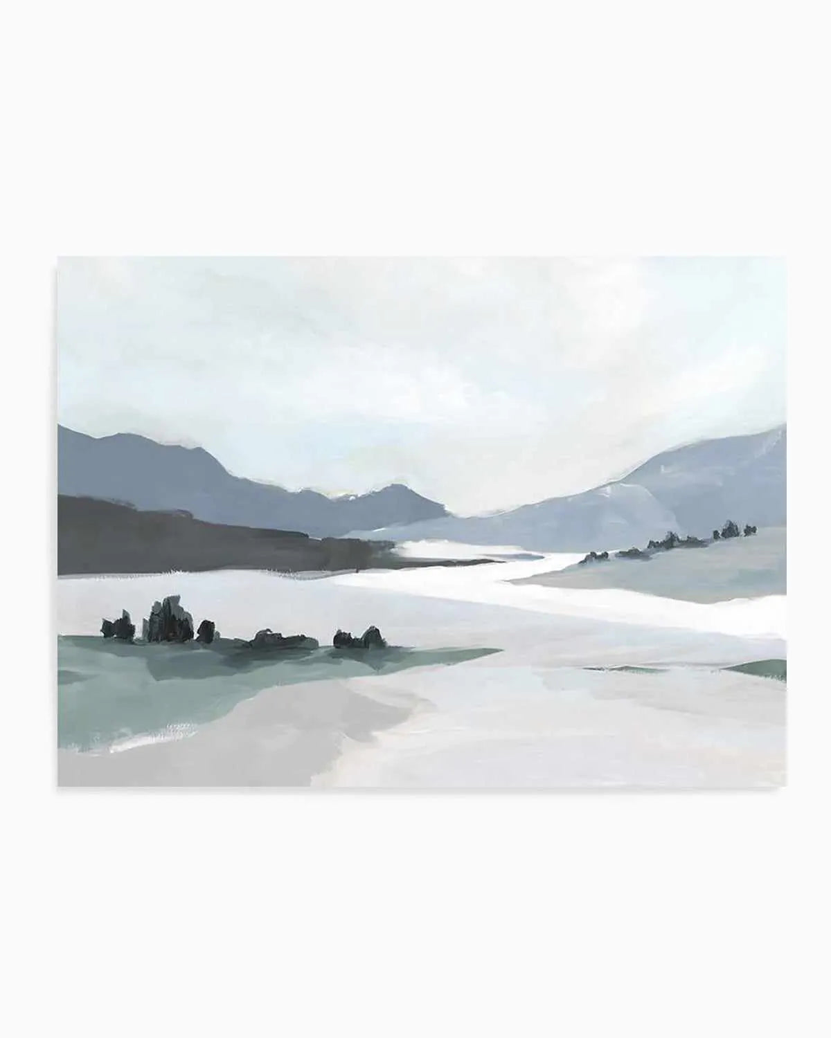 Blushing Land Blue Version Art Print from Olive et Oriel where you can shop wallpaper and artworks online