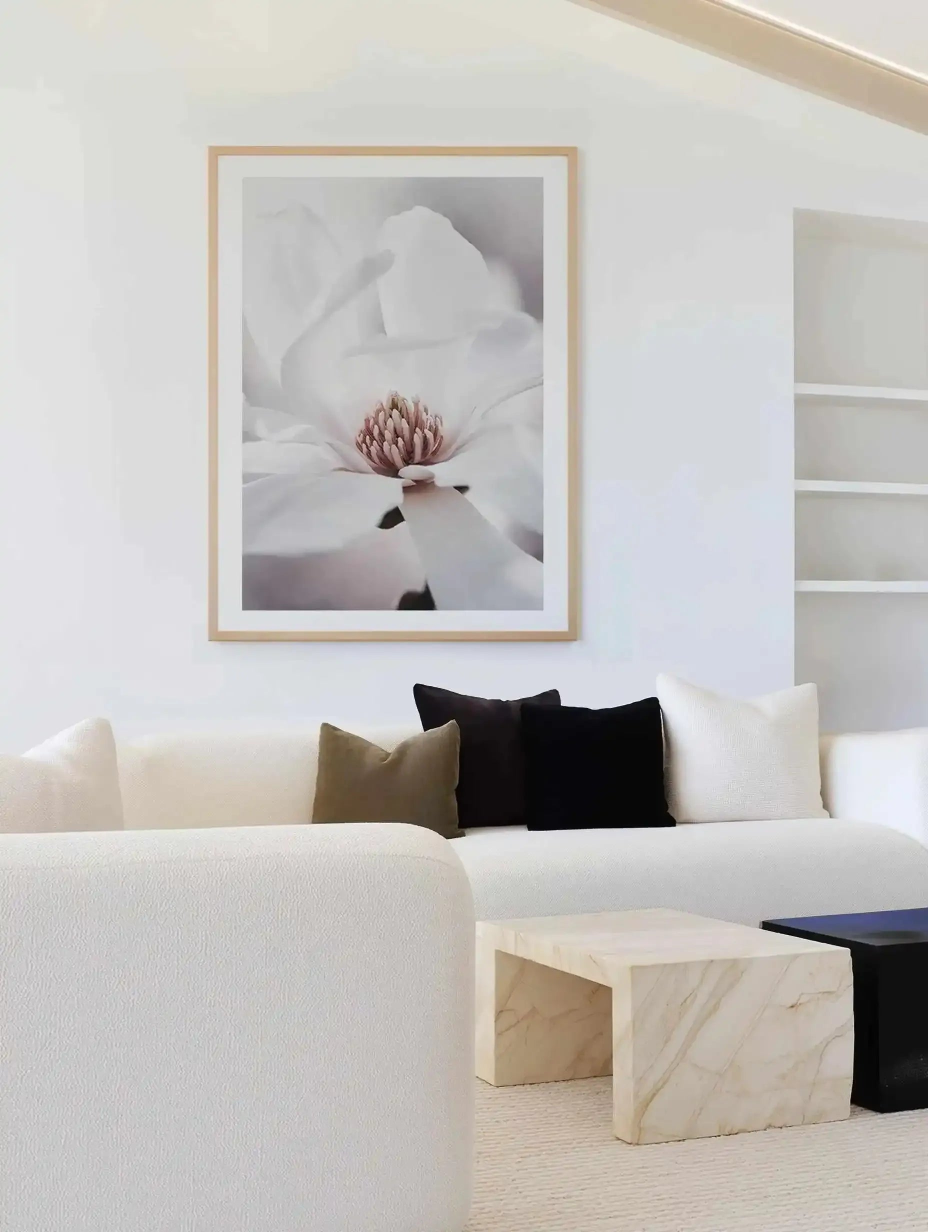 Blushing Protea Art Print from Olive et Oriel where you can shop wallpaper and artworks online