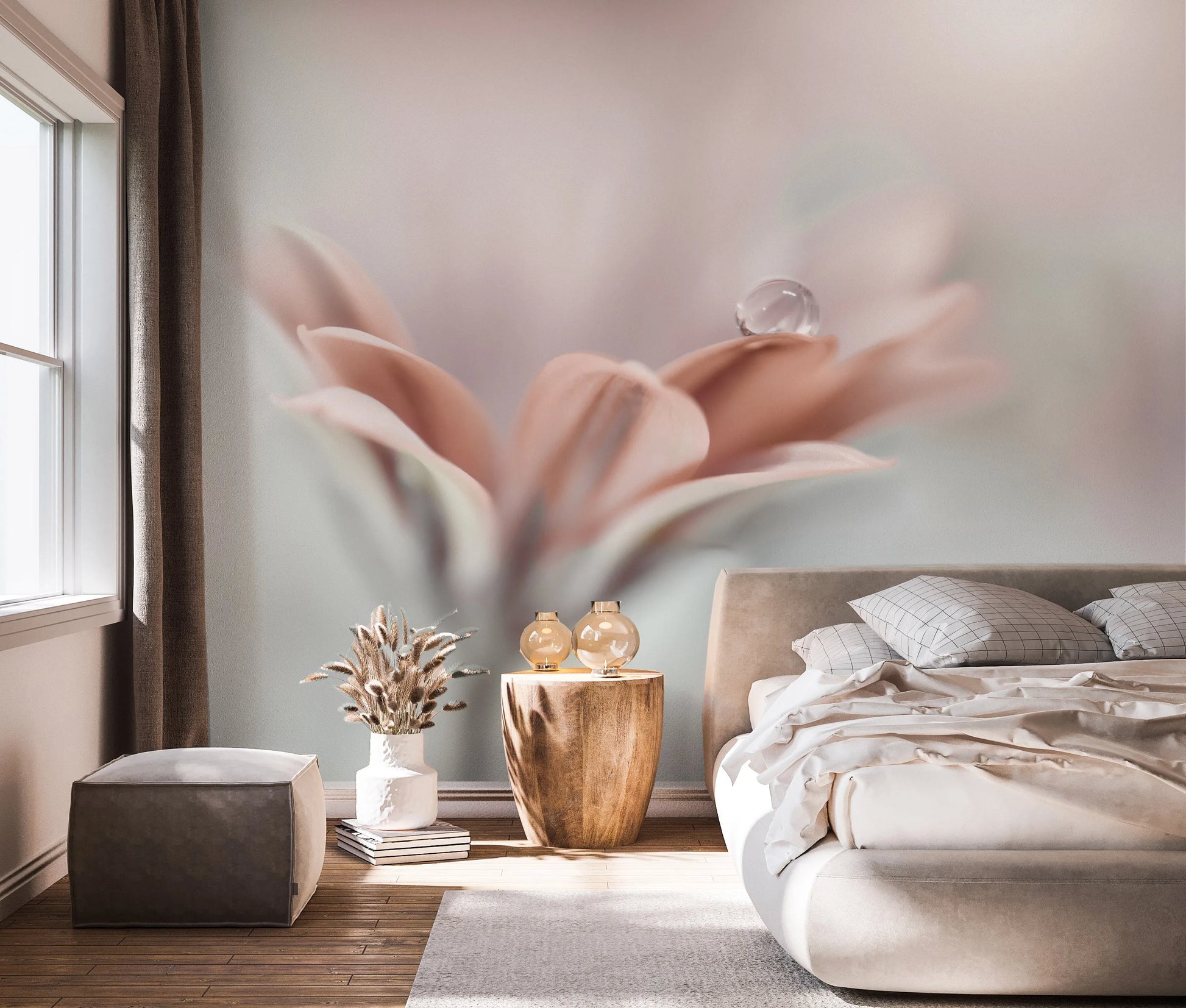 Blushing Bloom Photo Mural Wallpaper from Olive et Oriel where you can shop wallpaper and artworks online