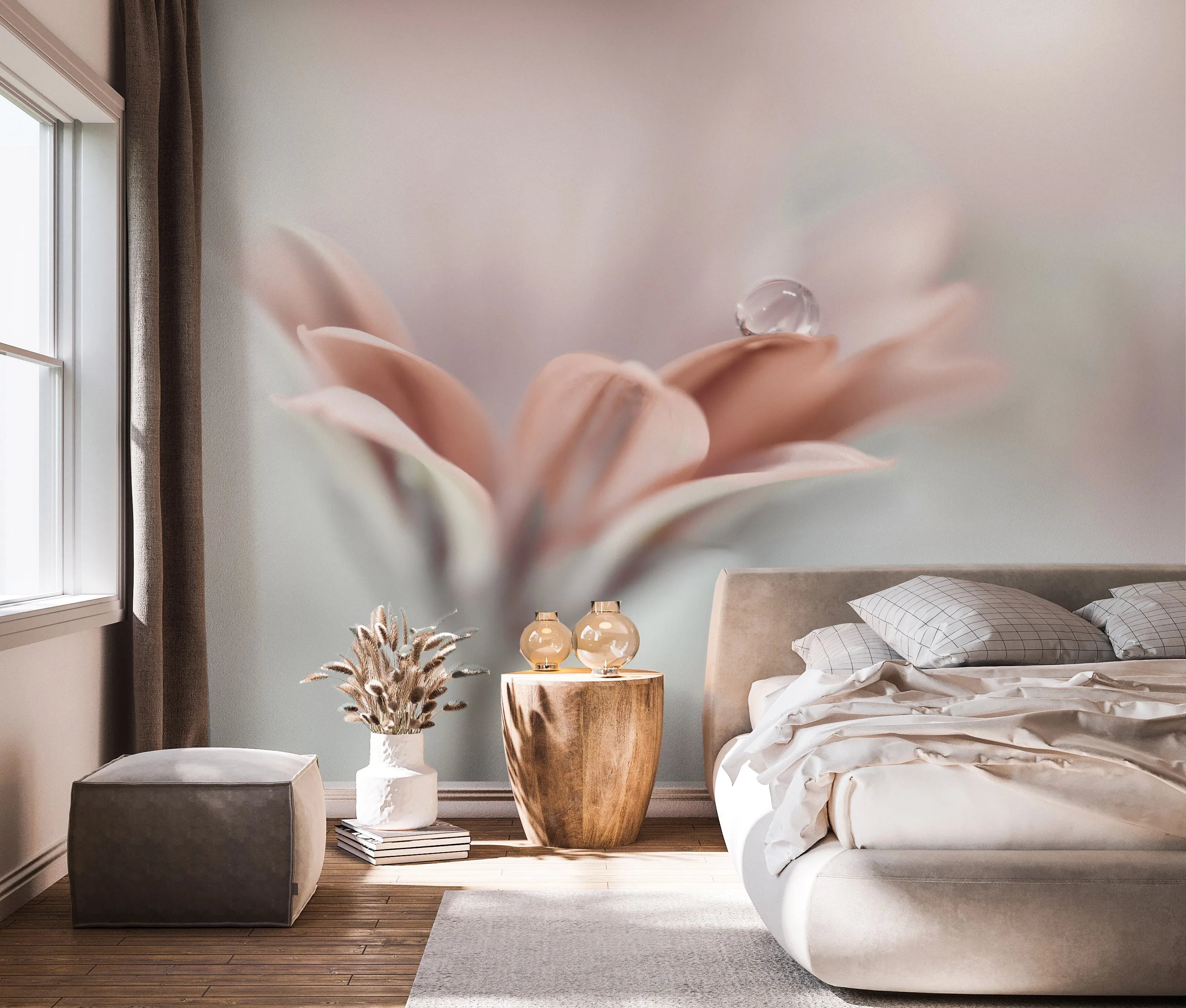 Blushing Bloom Photo Mural Wallpaper from Olive et Oriel where you can shop wallpaper and artworks online