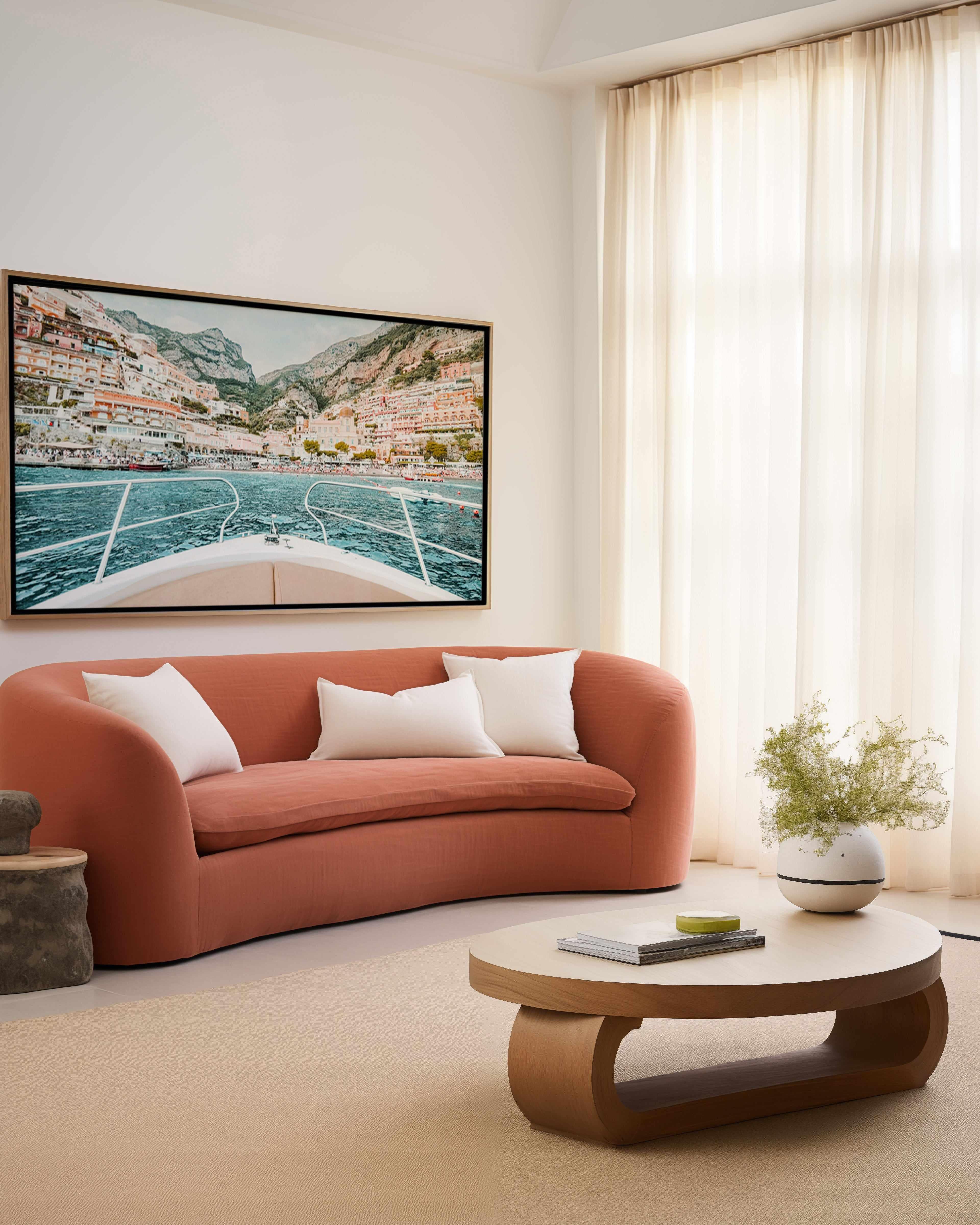 Boat Life, Positano | Panoramic Canvas Art Print from Olive et Oriel where you can shop wallpaper and artworks online