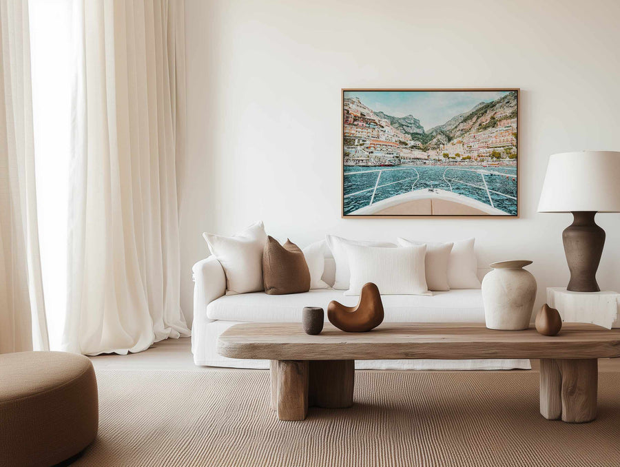 Boat Life, Positano | Framed Canvas Art Print from Olive et Oriel where you can shop wallpaper and artworks online