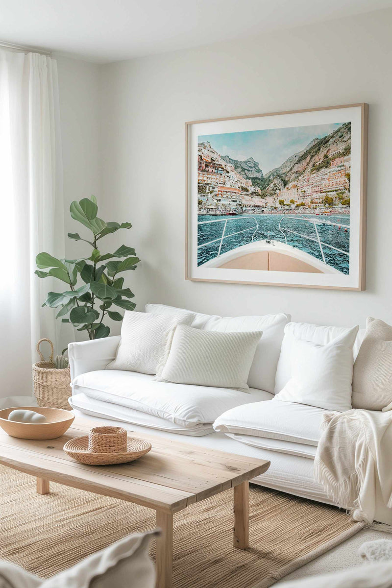 Boat Life, Positano | Art Print from Olive et Oriel where you can shop wallpaper and artworks online