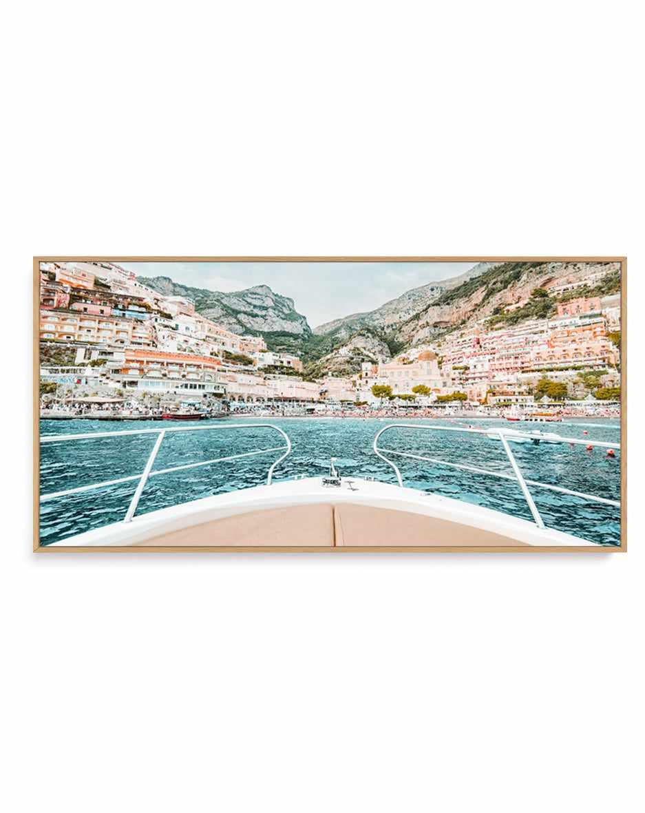 Boat Life, Positano | Panoramic Canvas Art Print from Olive et Oriel where you can shop wallpaper and artworks online