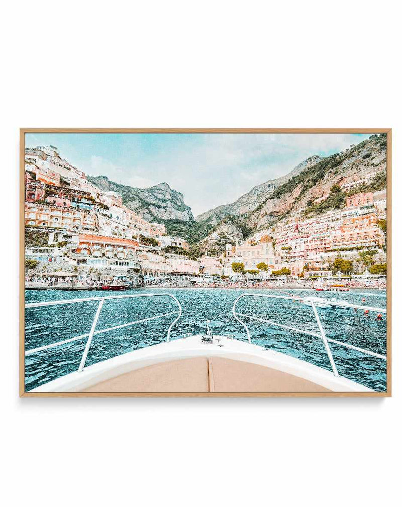 Boat Life, Positano | Framed Canvas Art Print