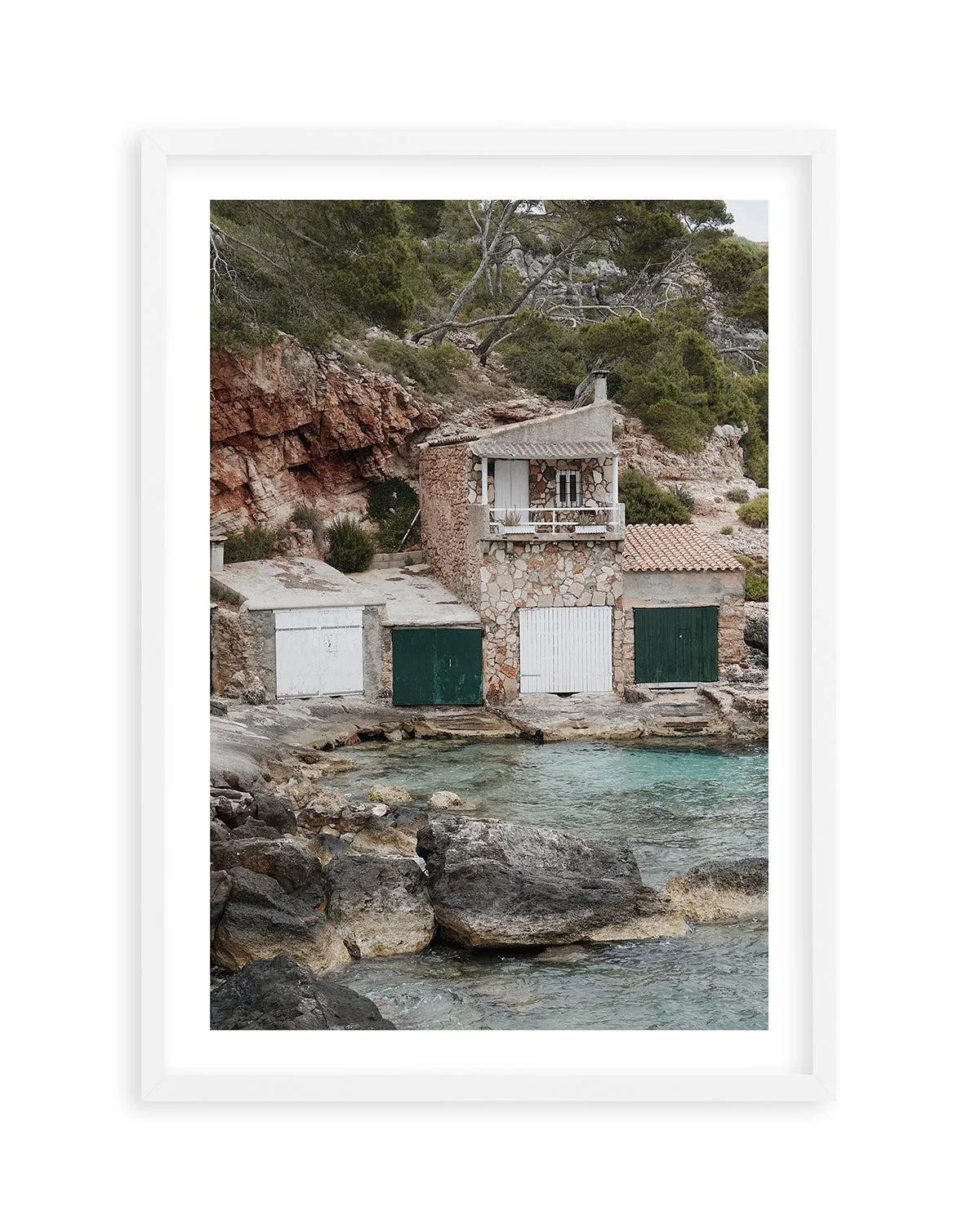 Boathouses by Renee Rae Art Print from Olive et Oriel where you can shop wallpaper and artworks online