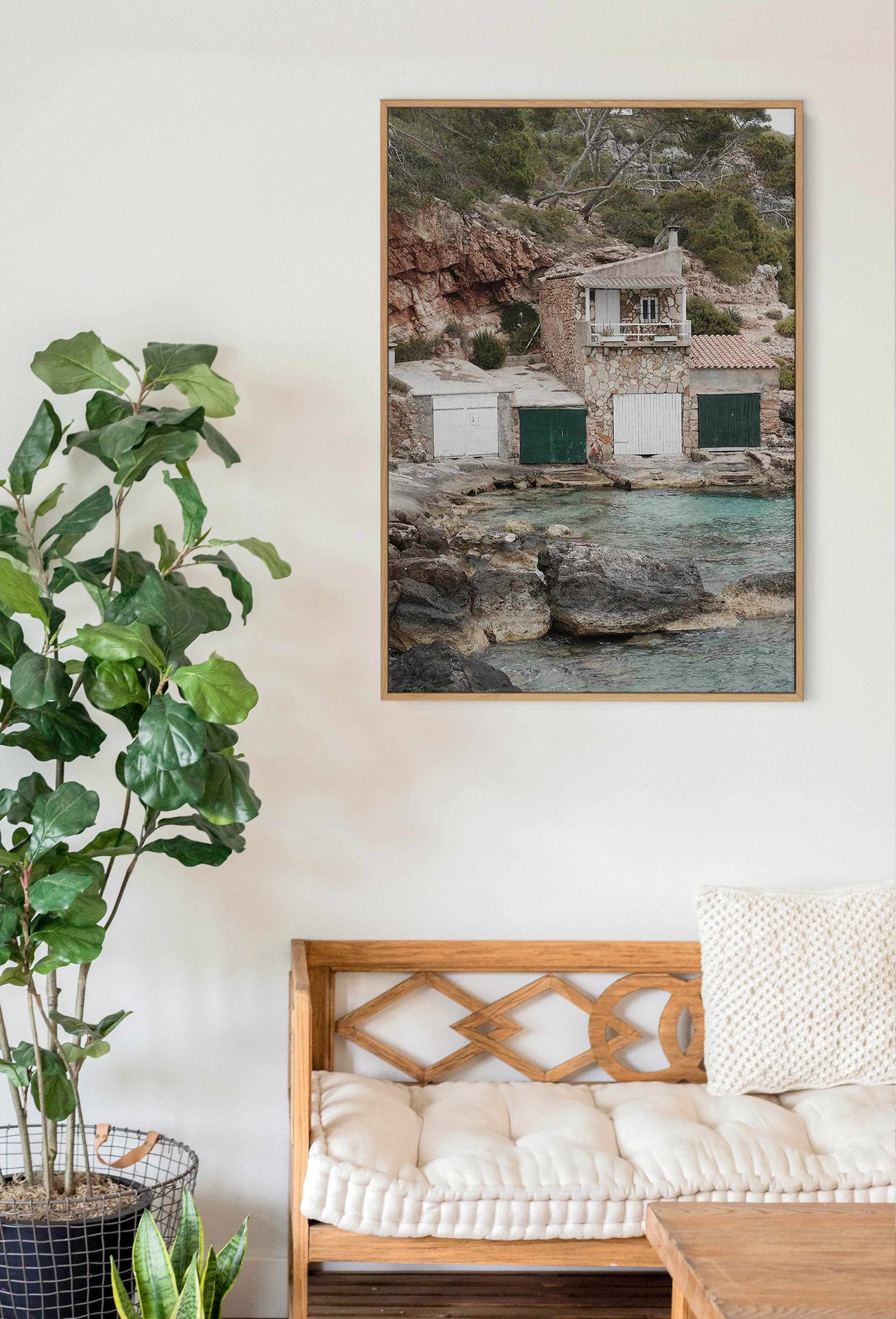 Boathouses by Renee Rae | Framed Canvas Art Print from Olive et Oriel where you can shop wallpaper and artworks online