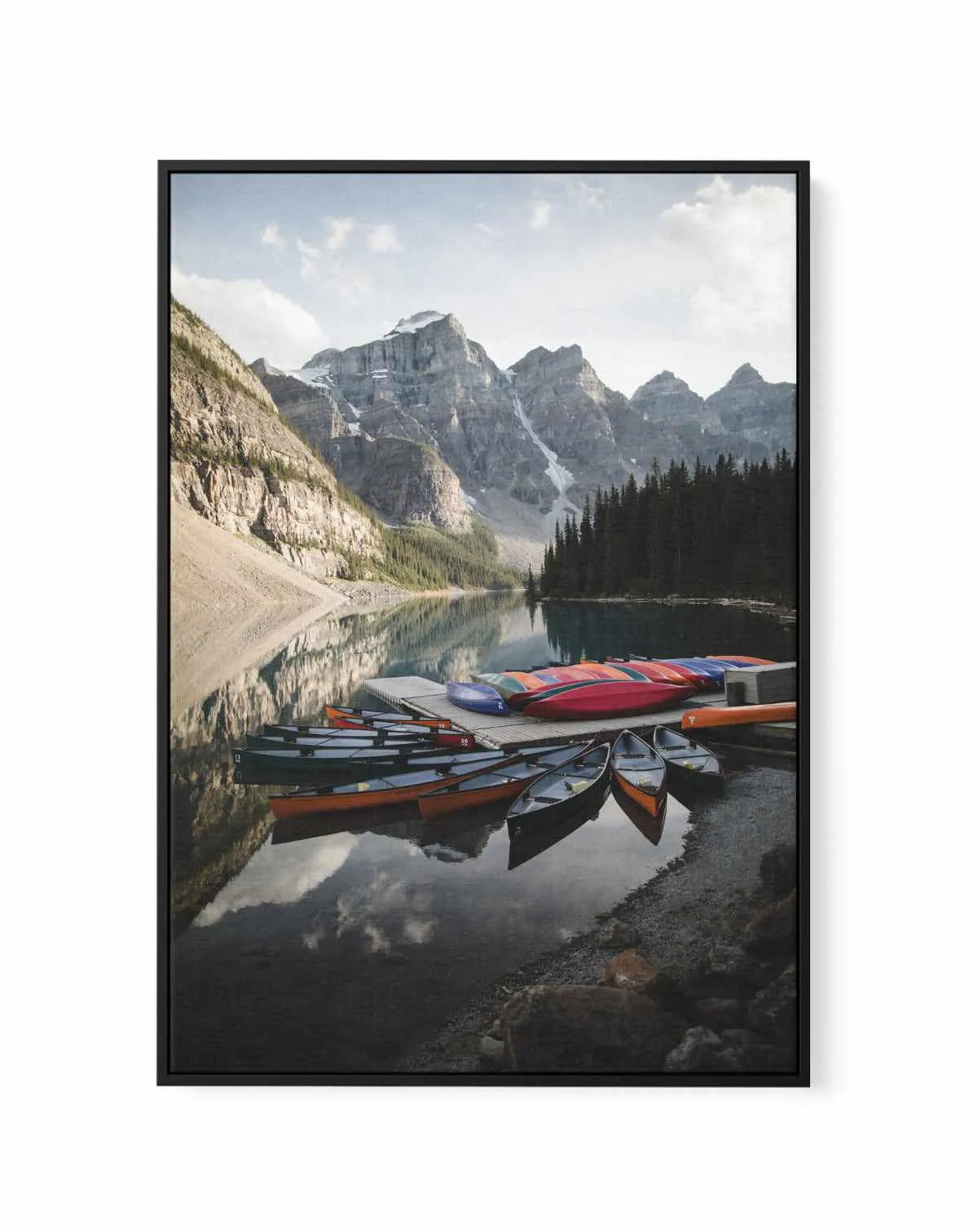 Boating in Banff by Kalen X | Framed Canvas Art Print from Olive et Oriel where you can shop wallpaper and artworks online