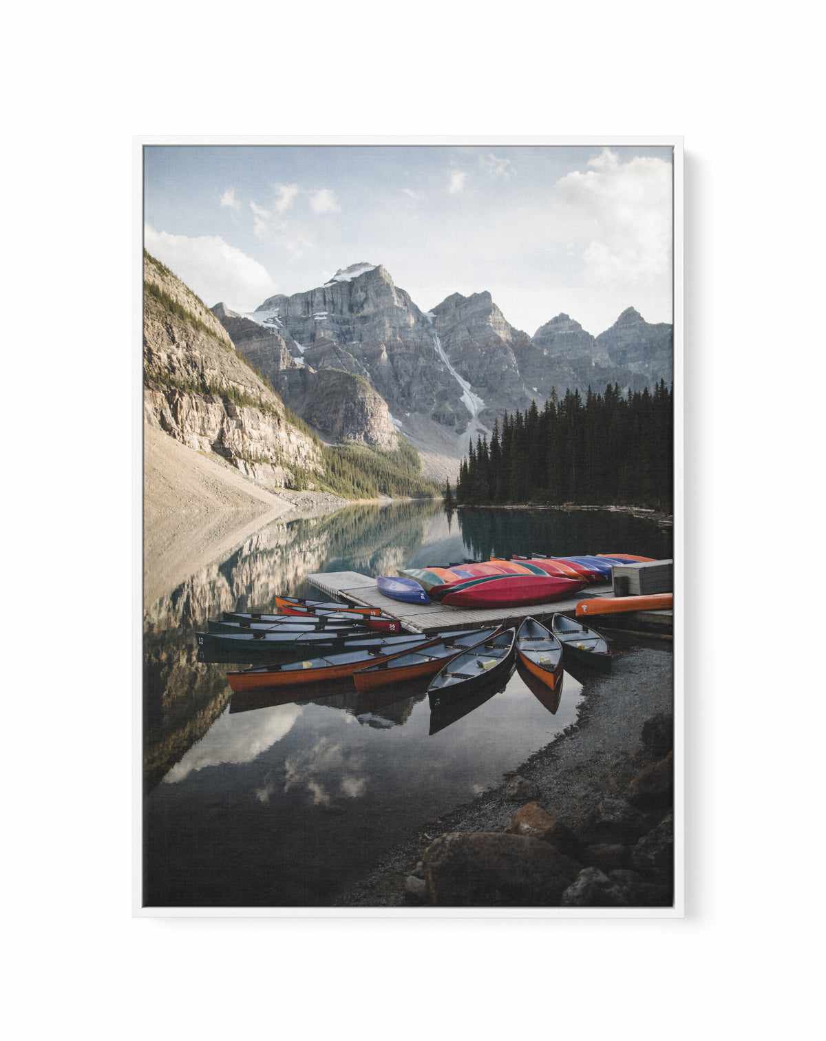 Boating in Banff by Kalen X | Framed Canvas Art Print