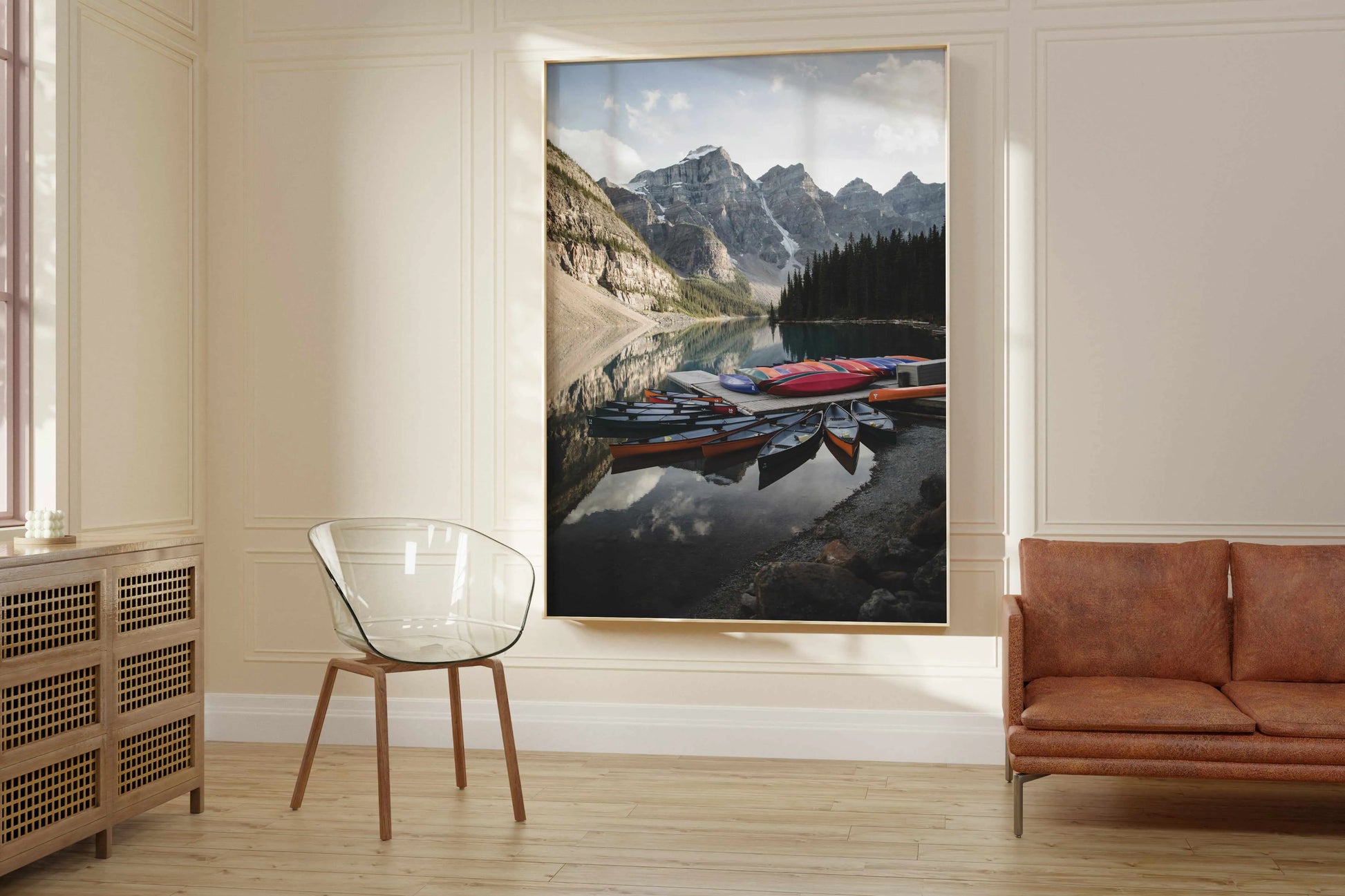 Boating in Banff by Kalen X | Art Print from Olive et Oriel where you can shop wallpaper and artworks online