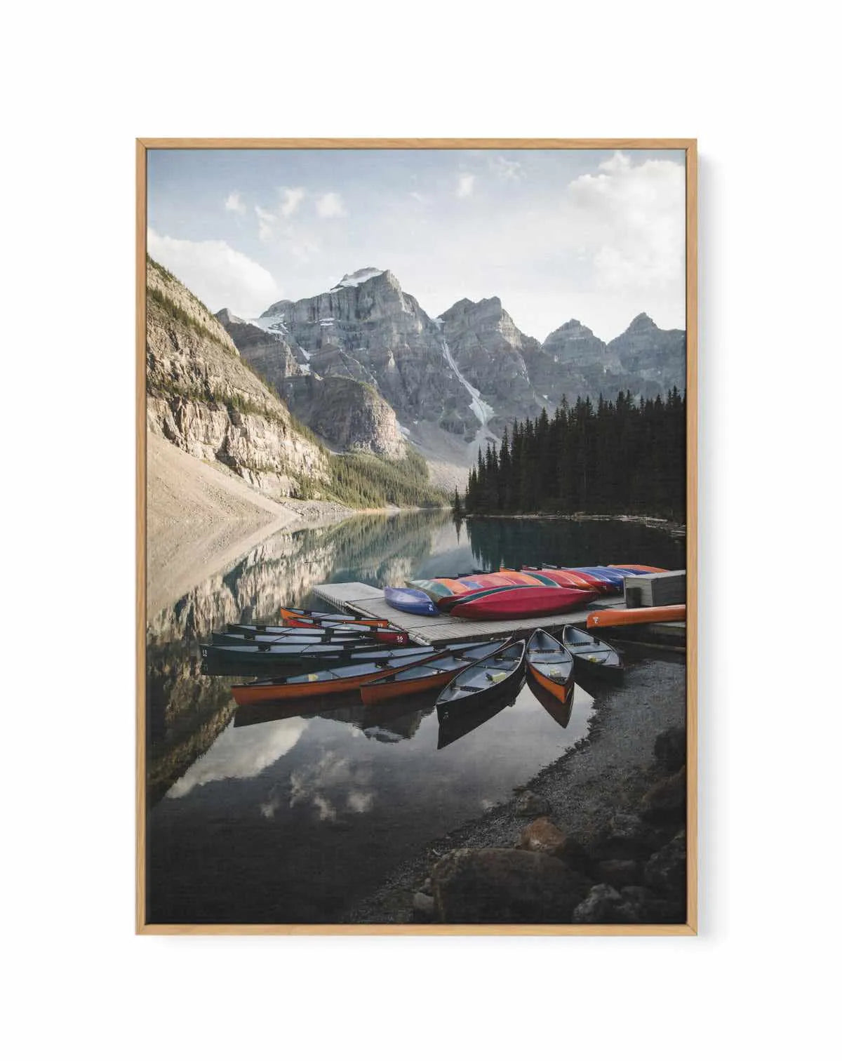 Boating in Banff by Kalen X | Framed Canvas Art Print from Olive et Oriel where you can shop wallpaper and artworks online
