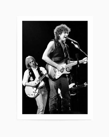 Bob Dylan & Tom Petty | Tony Mott Collection Art Print black black & white art print