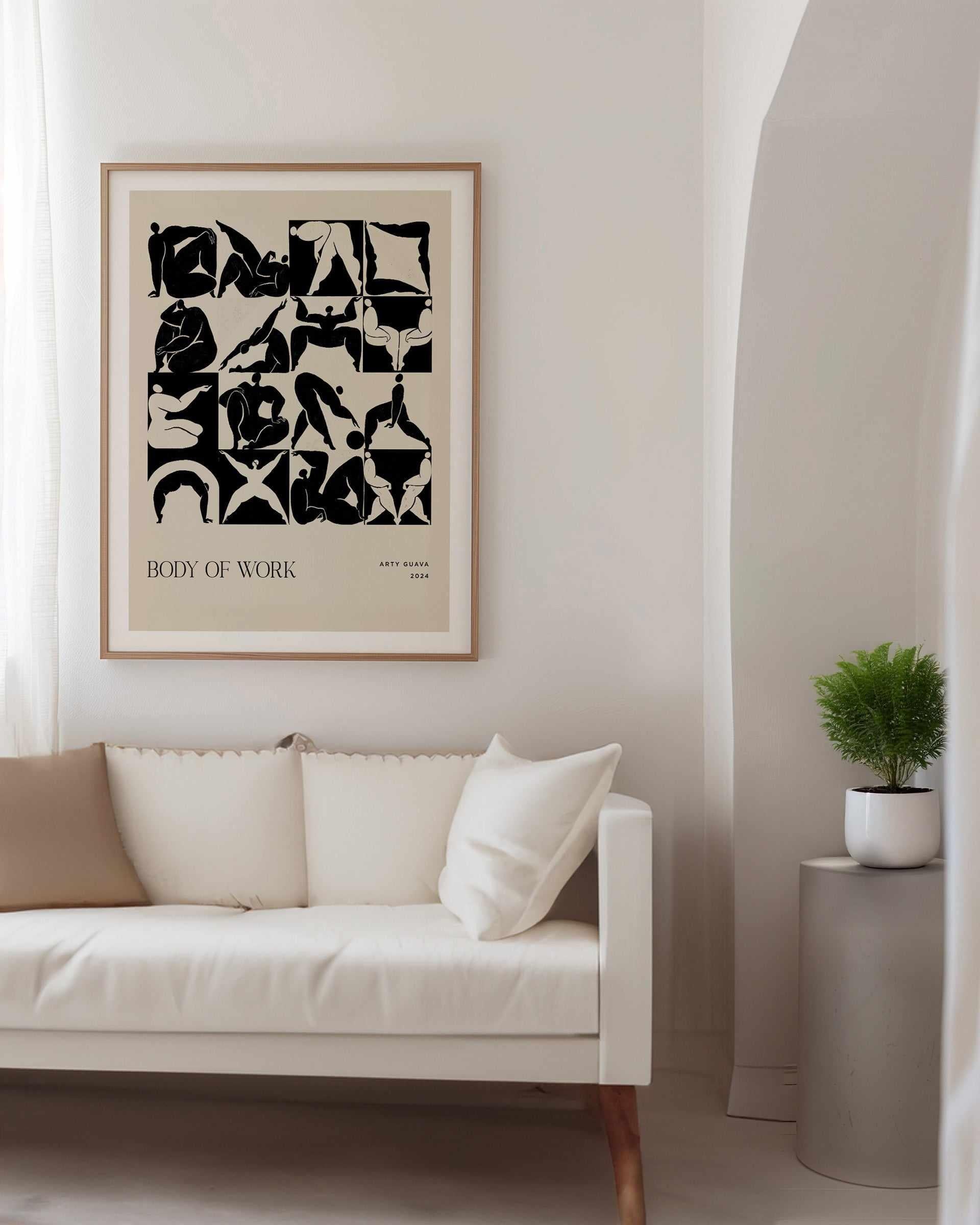Body Of Work (Black) by Arty Guava | Art Print from Olive et Oriel where you can shop wallpaper and artworks online